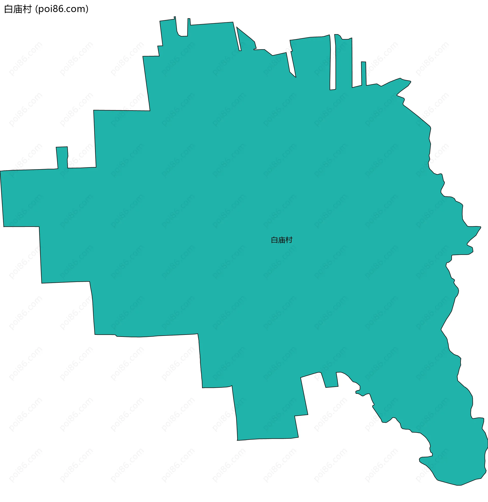 白庙村边界地图
