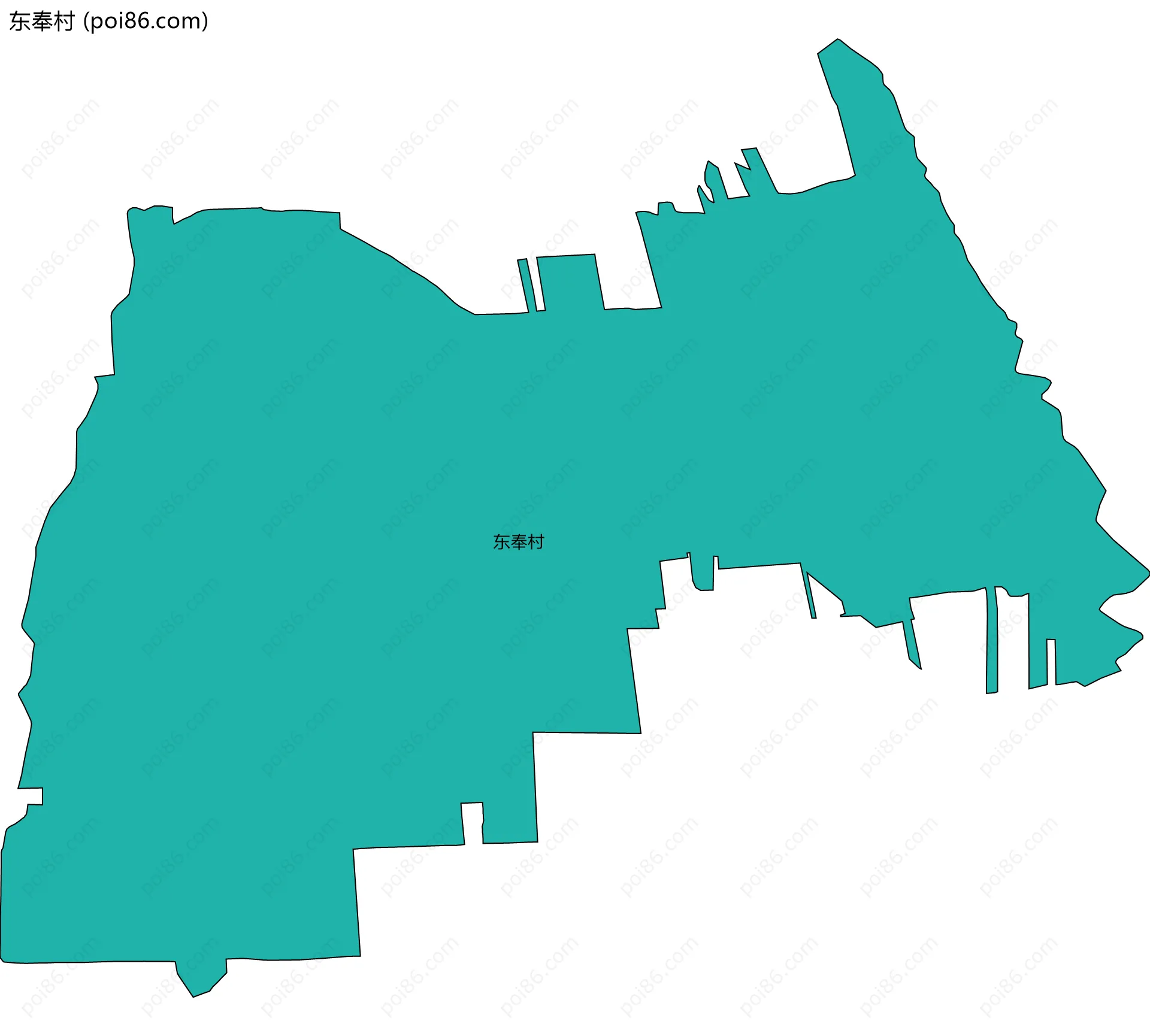 东奉村边界地图