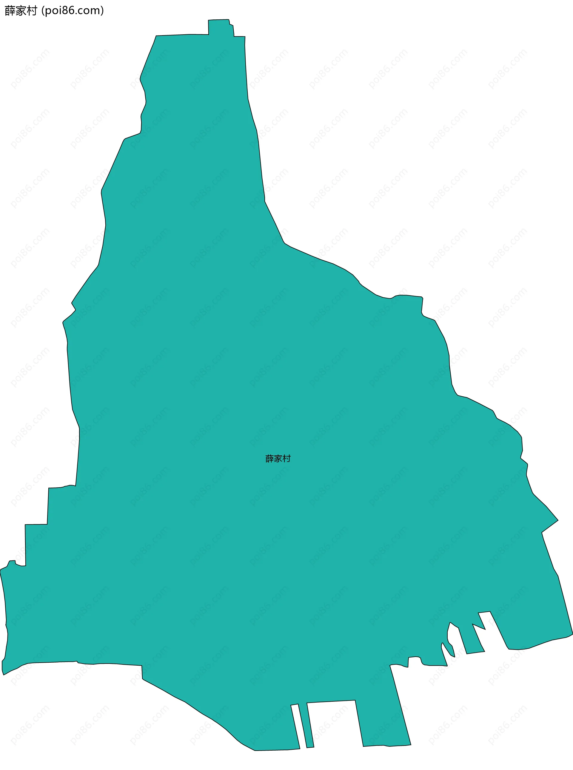 薛家村边界地图