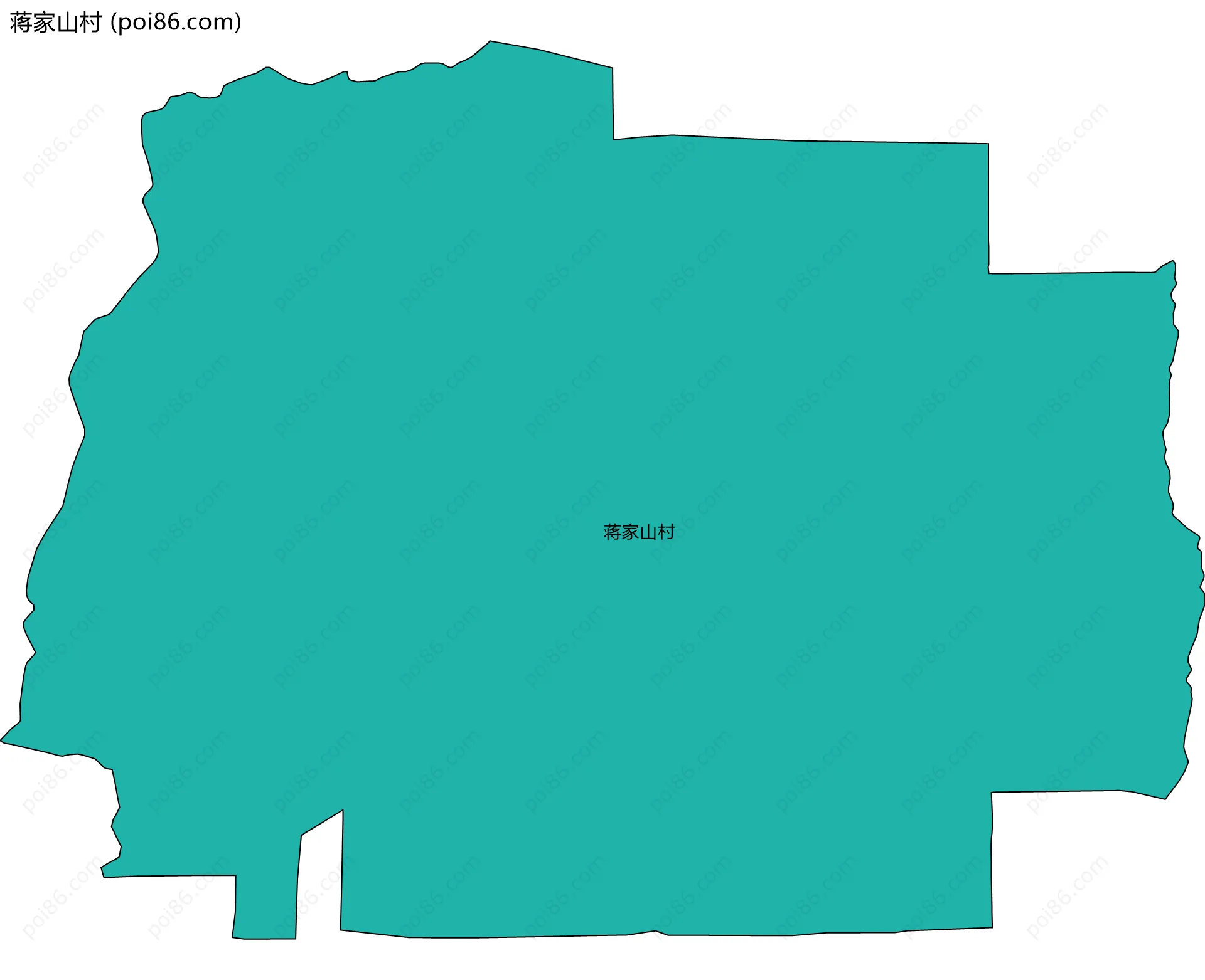 蒋家山村边界地图