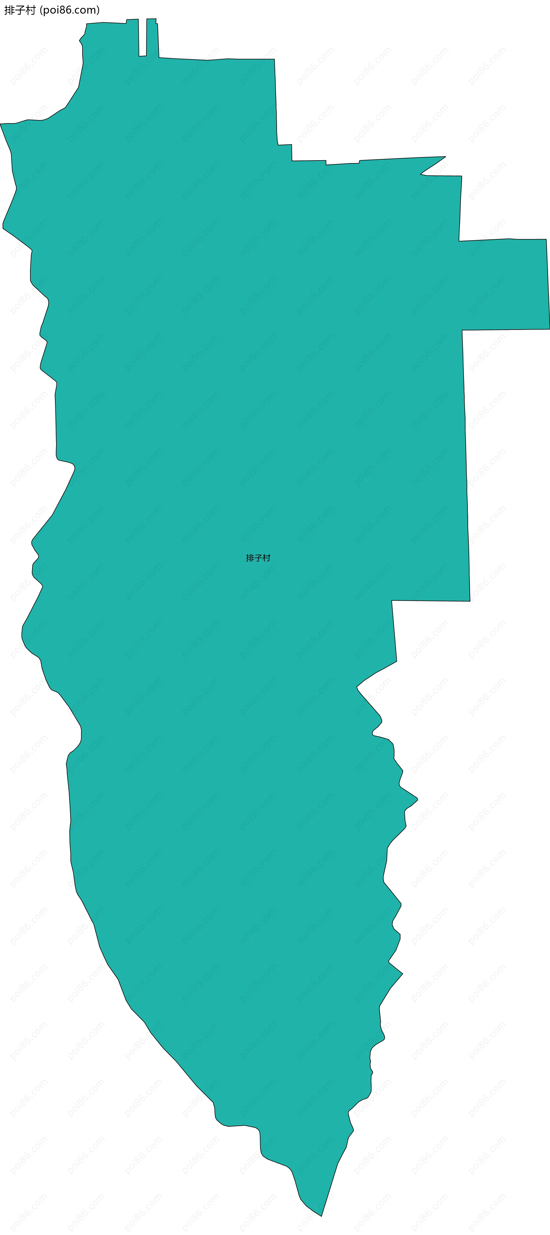 排子村边界地图