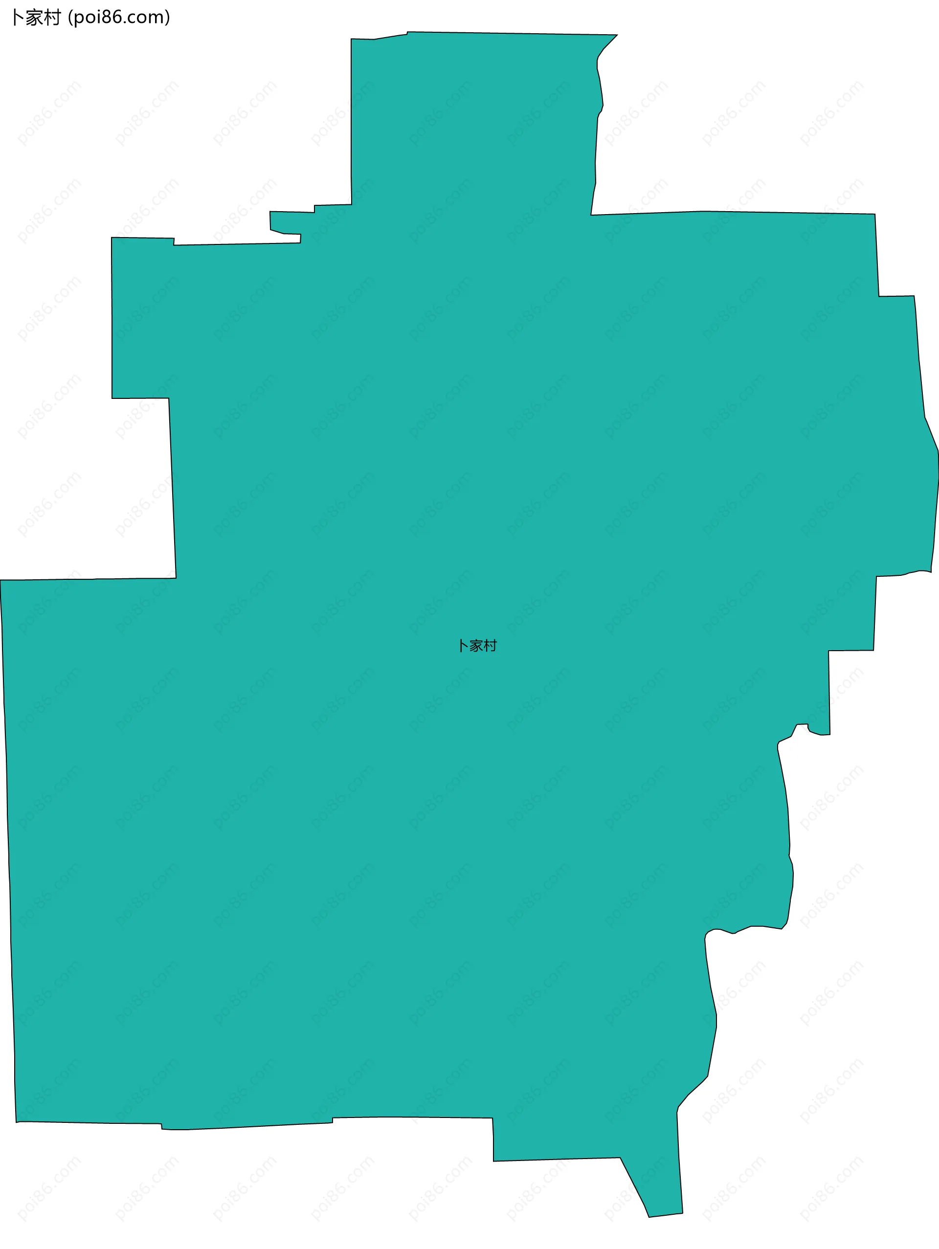 卜家村边界地图