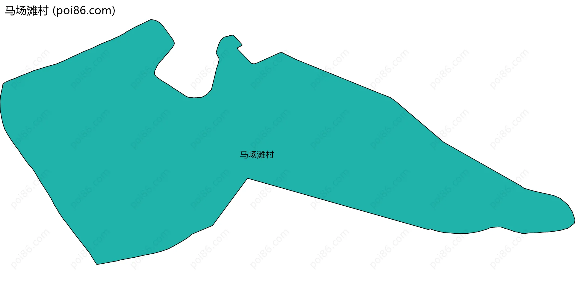 马场滩村边界地图