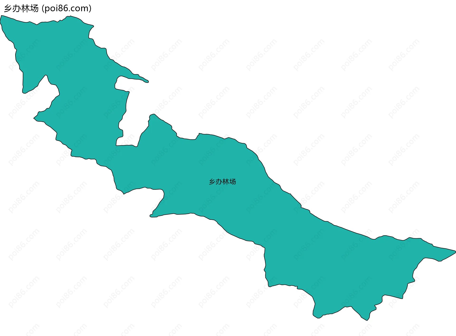 乡办林场边界地图(五级行政区划)