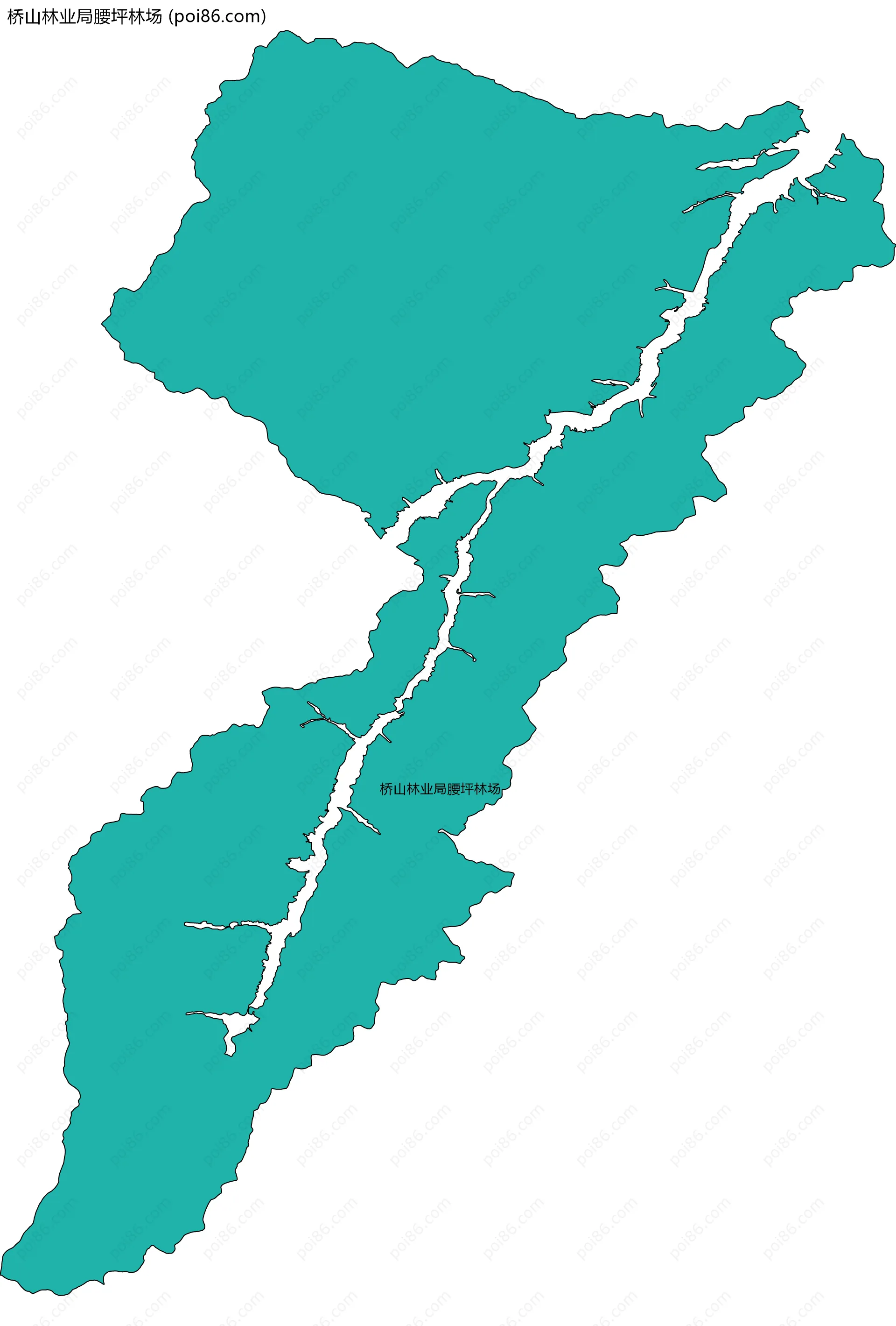 桥山林业局腰坪林场边界地图