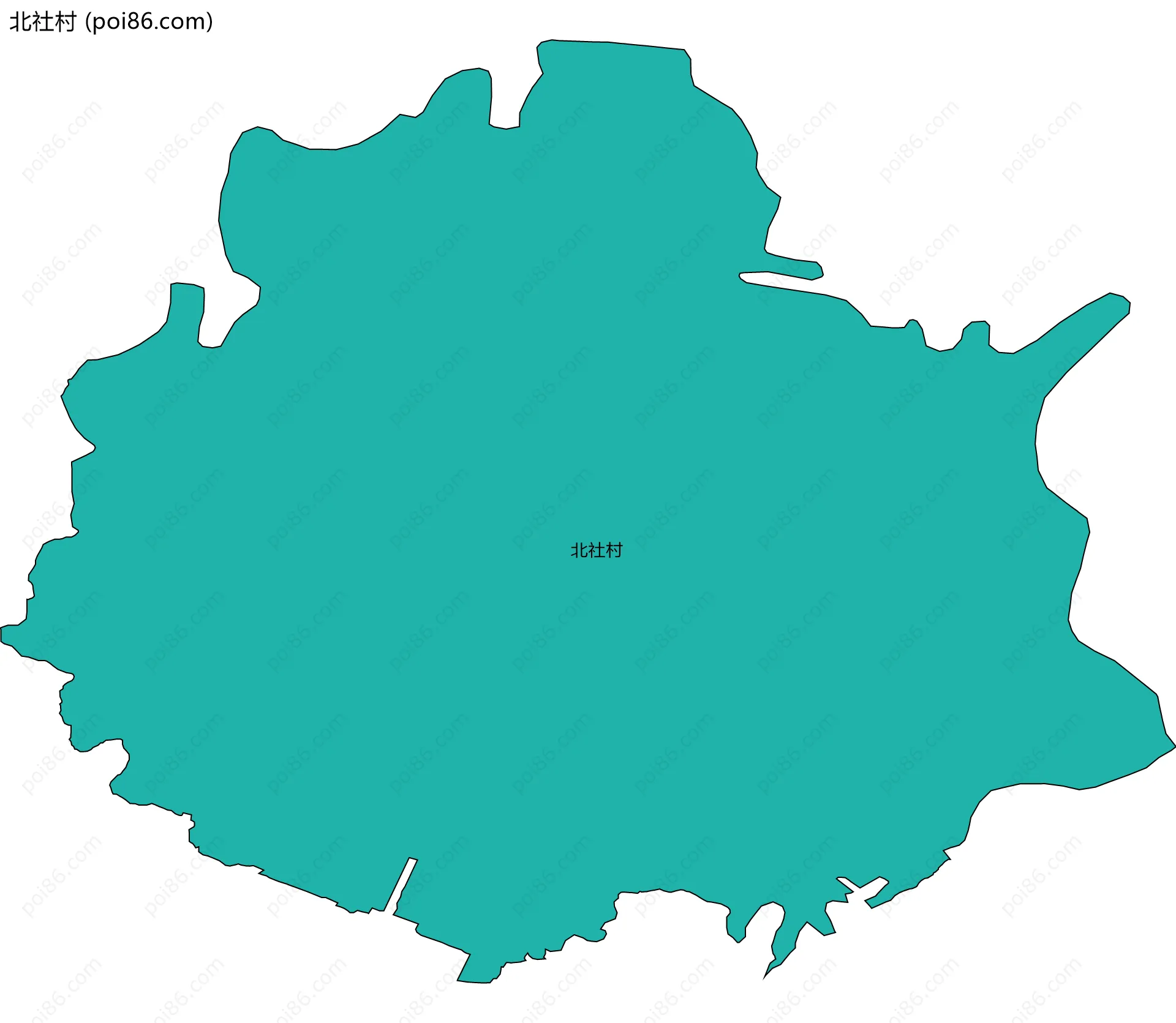 北社村边界地图