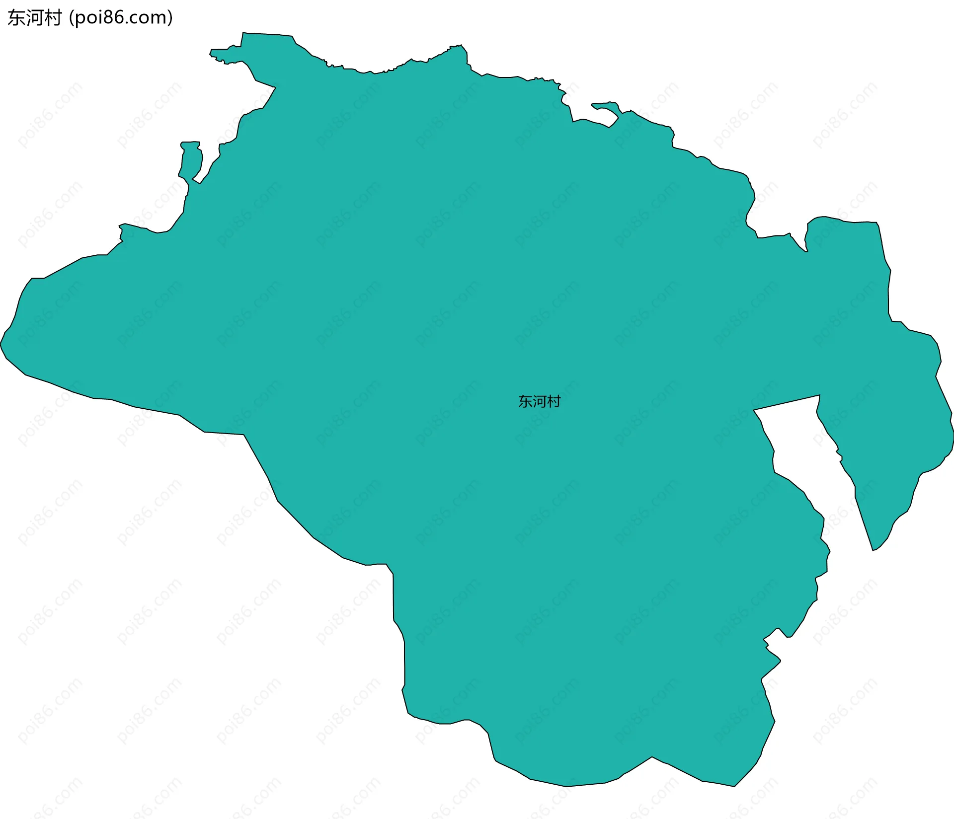 东河村边界地图