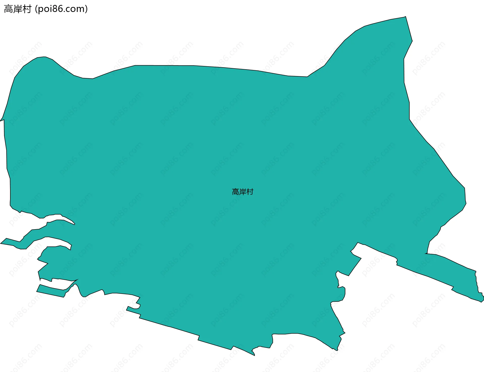 高岸村边界地图
