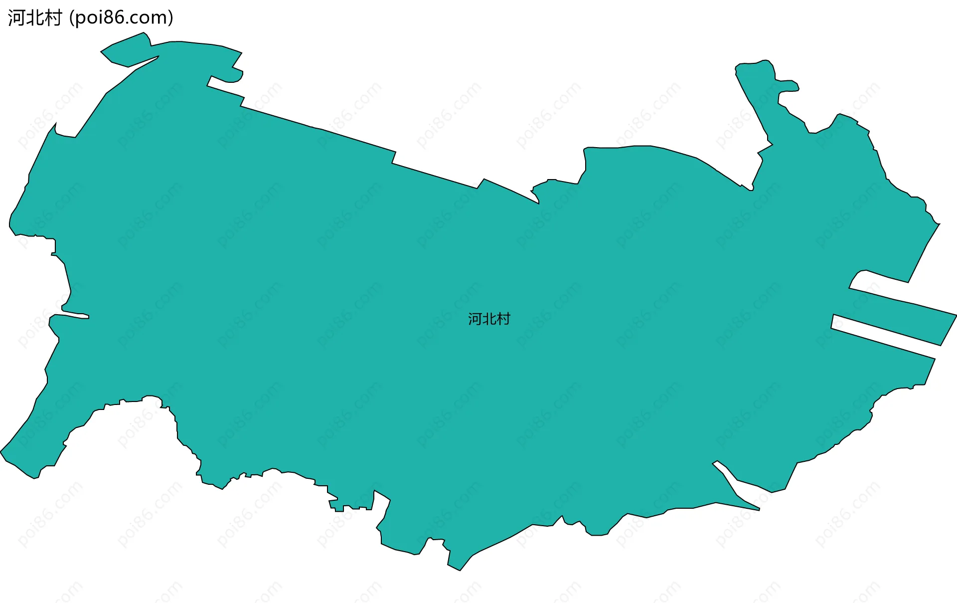 河北村边界地图