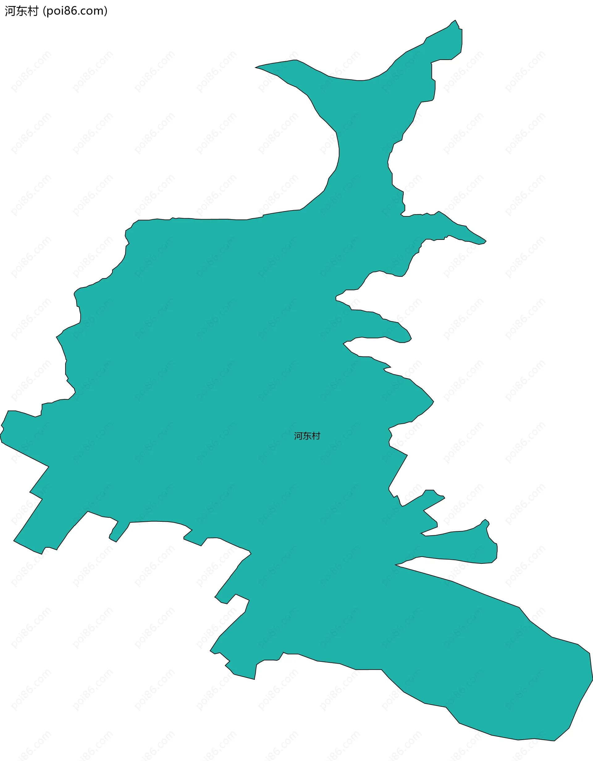 河东村边界地图