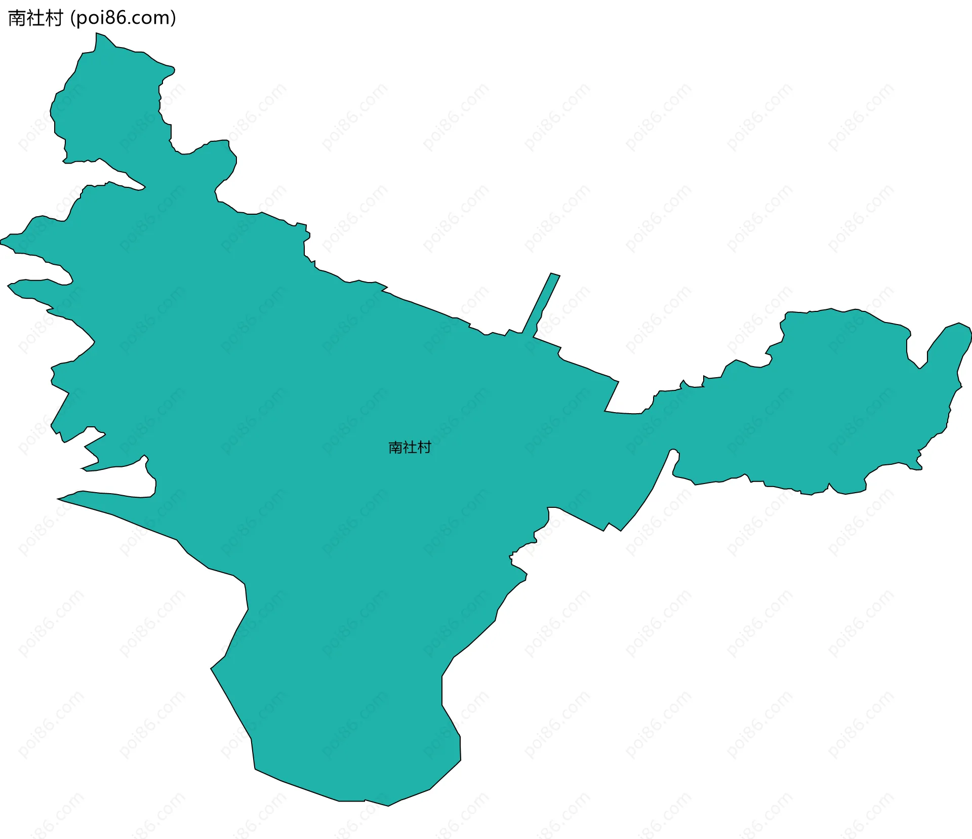 南社村边界地图