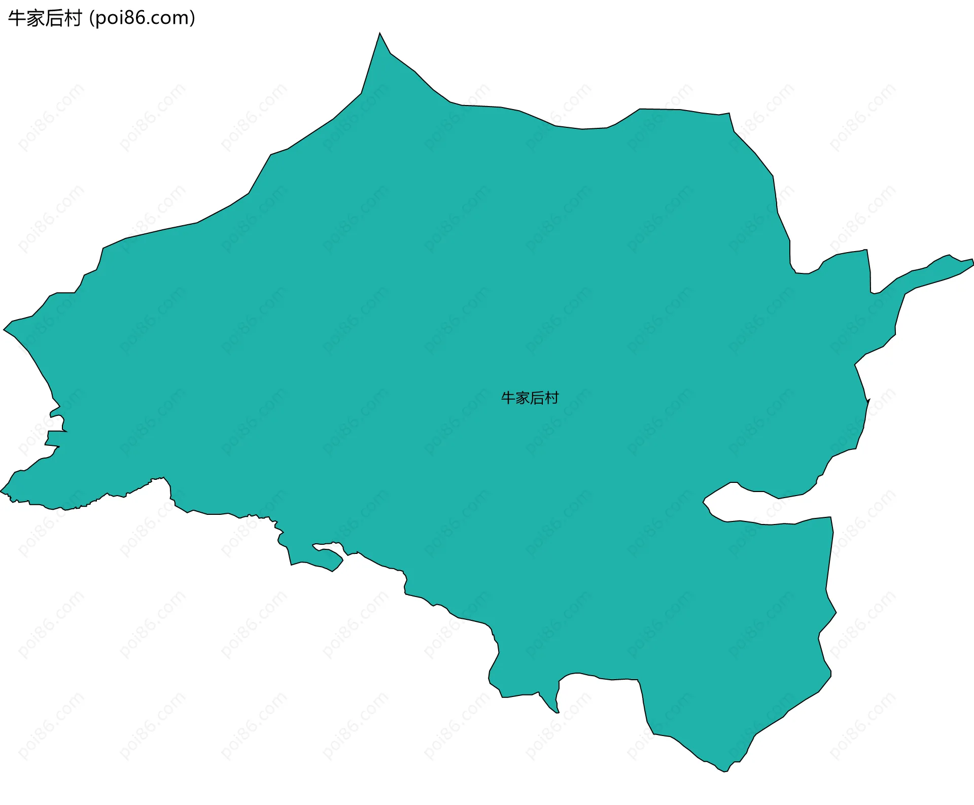 牛家后村边界地图