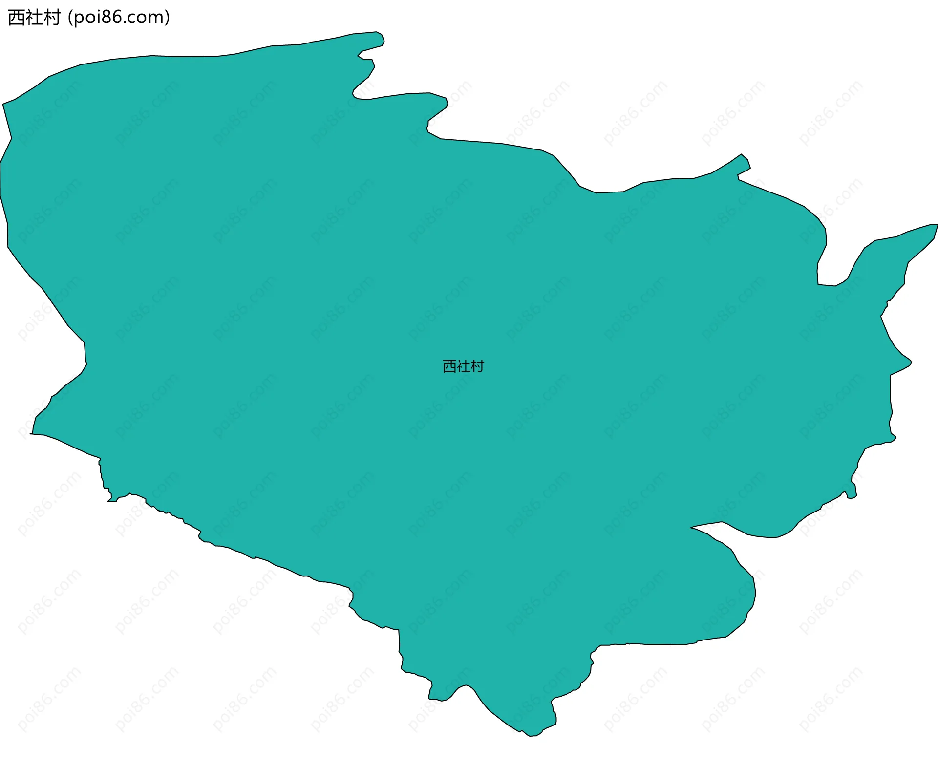 西社村边界地图