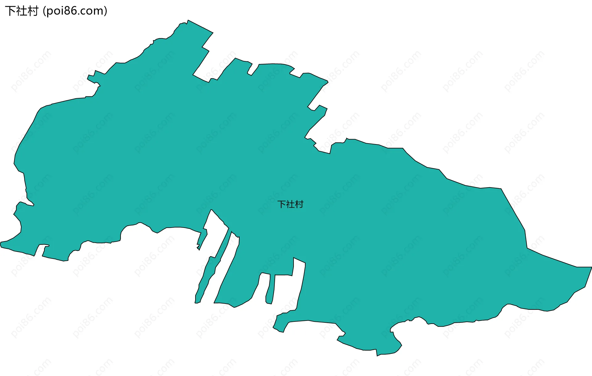 下社村边界地图