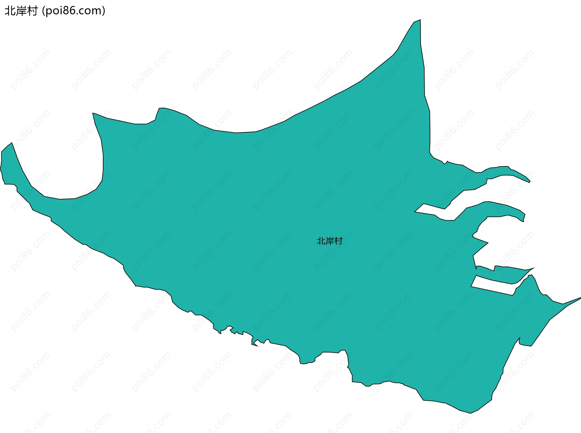 北岸村边界地图