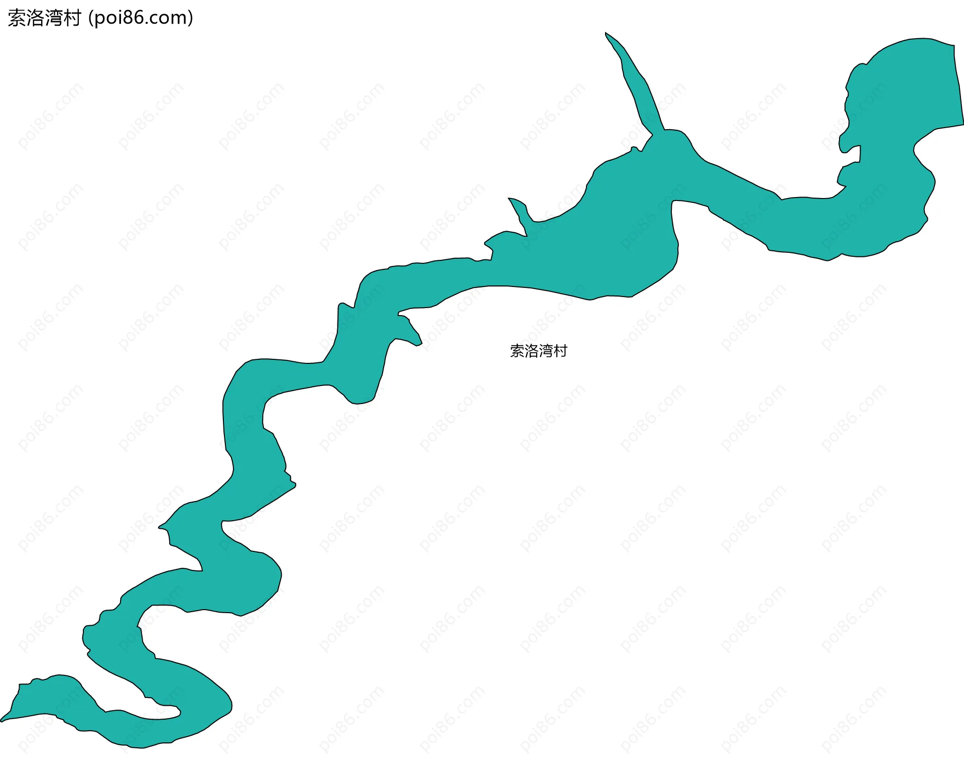 索洛湾村边界地图