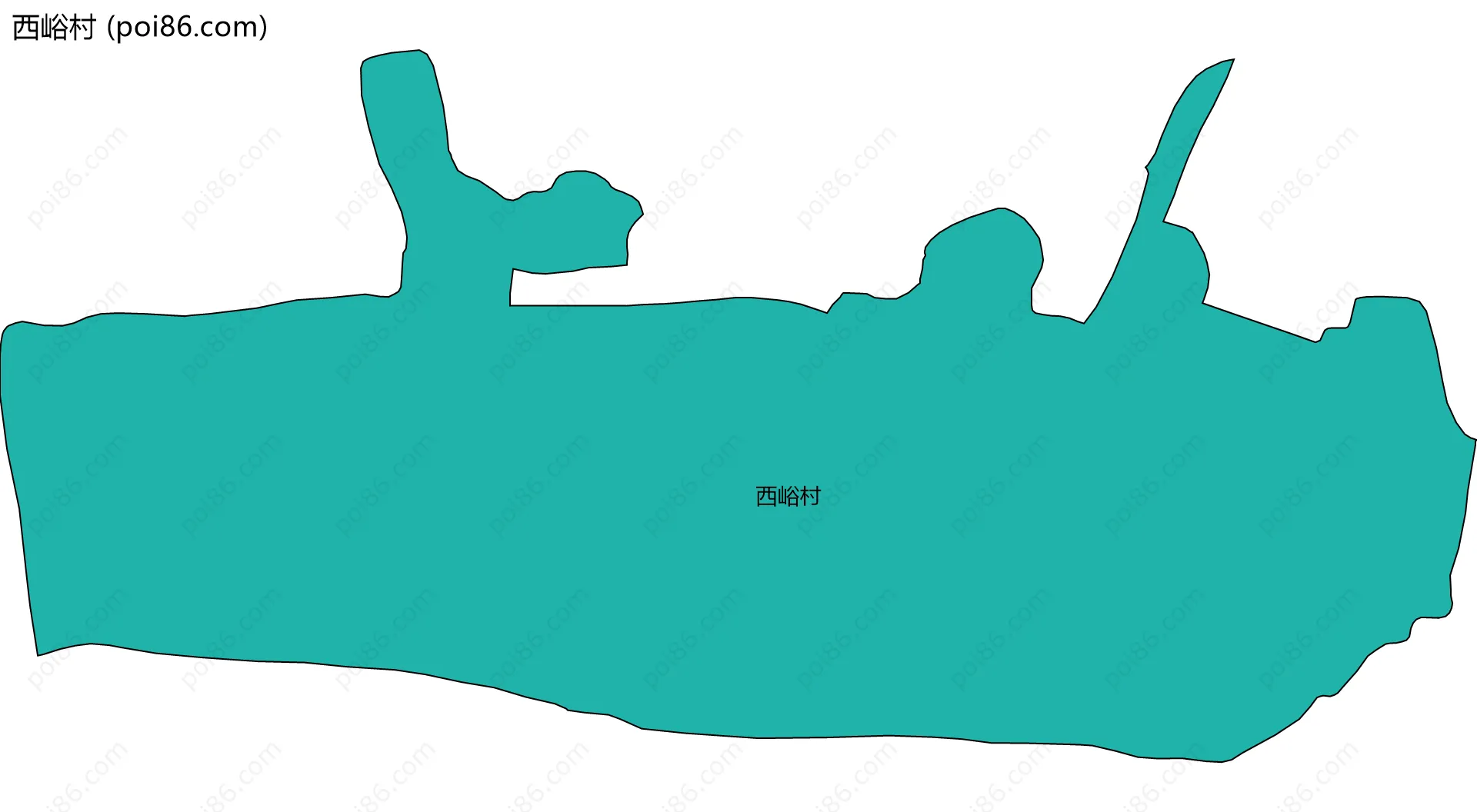 西峪村边界地图