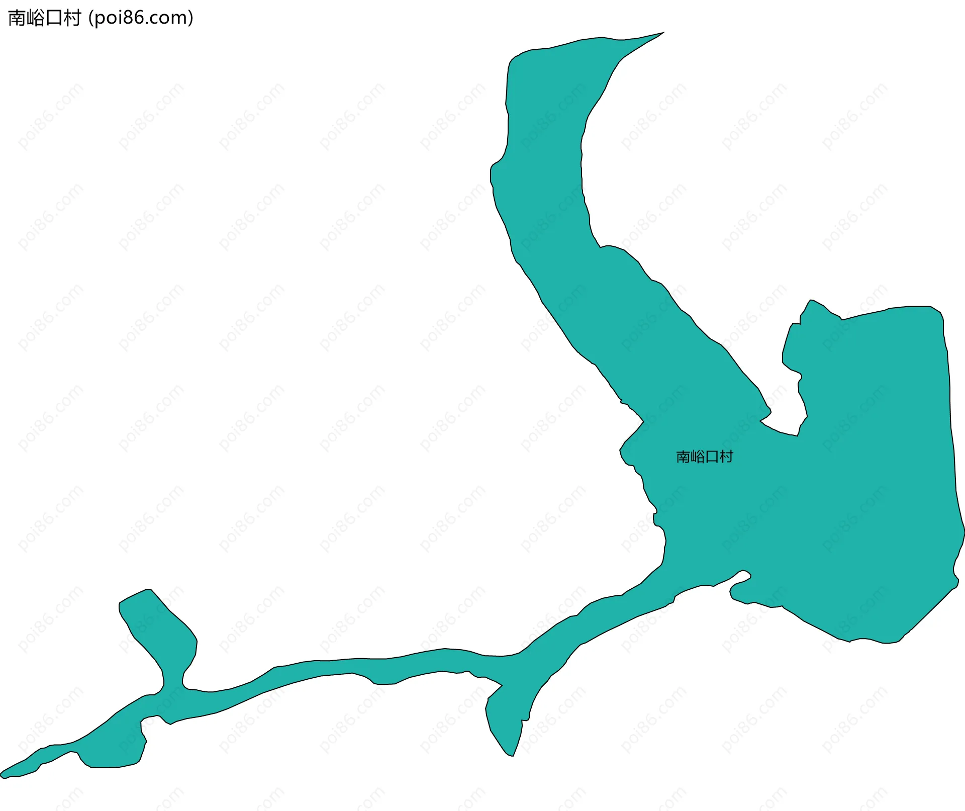 南峪口村边界地图