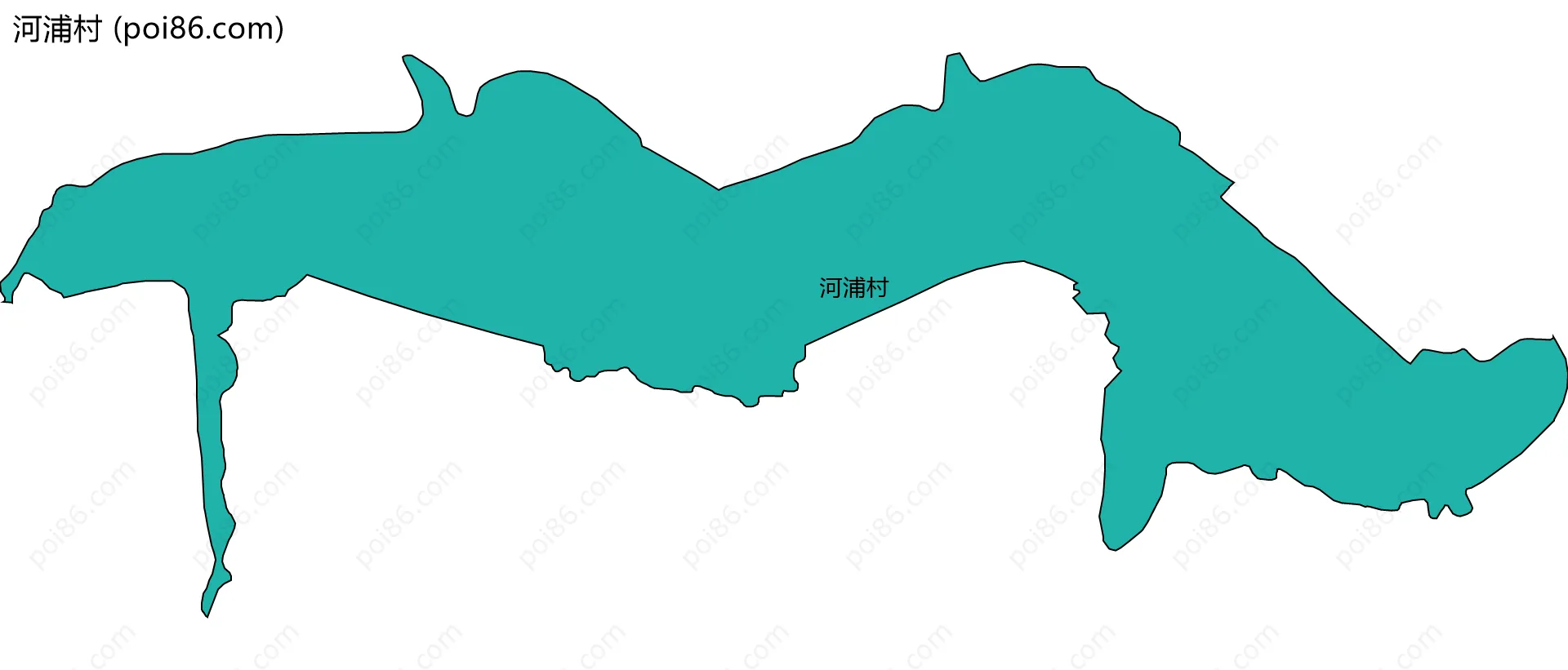 河浦村边界地图