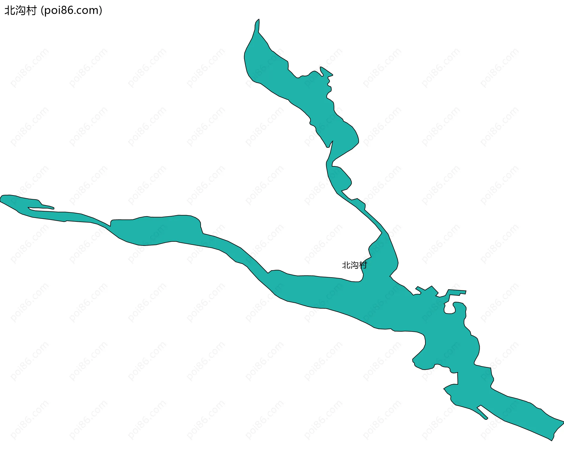 北沟村边界地图