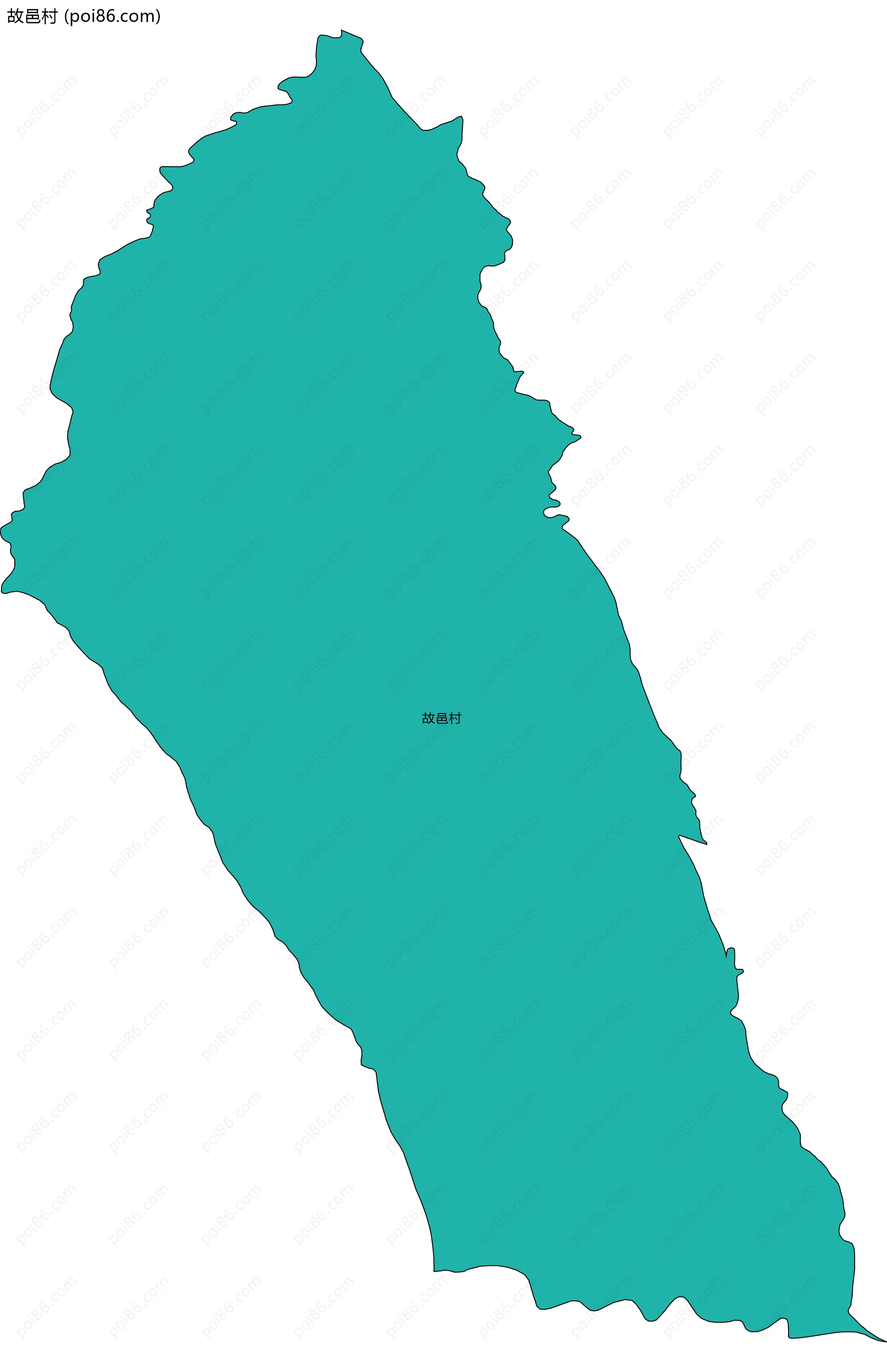 故邑村边界地图