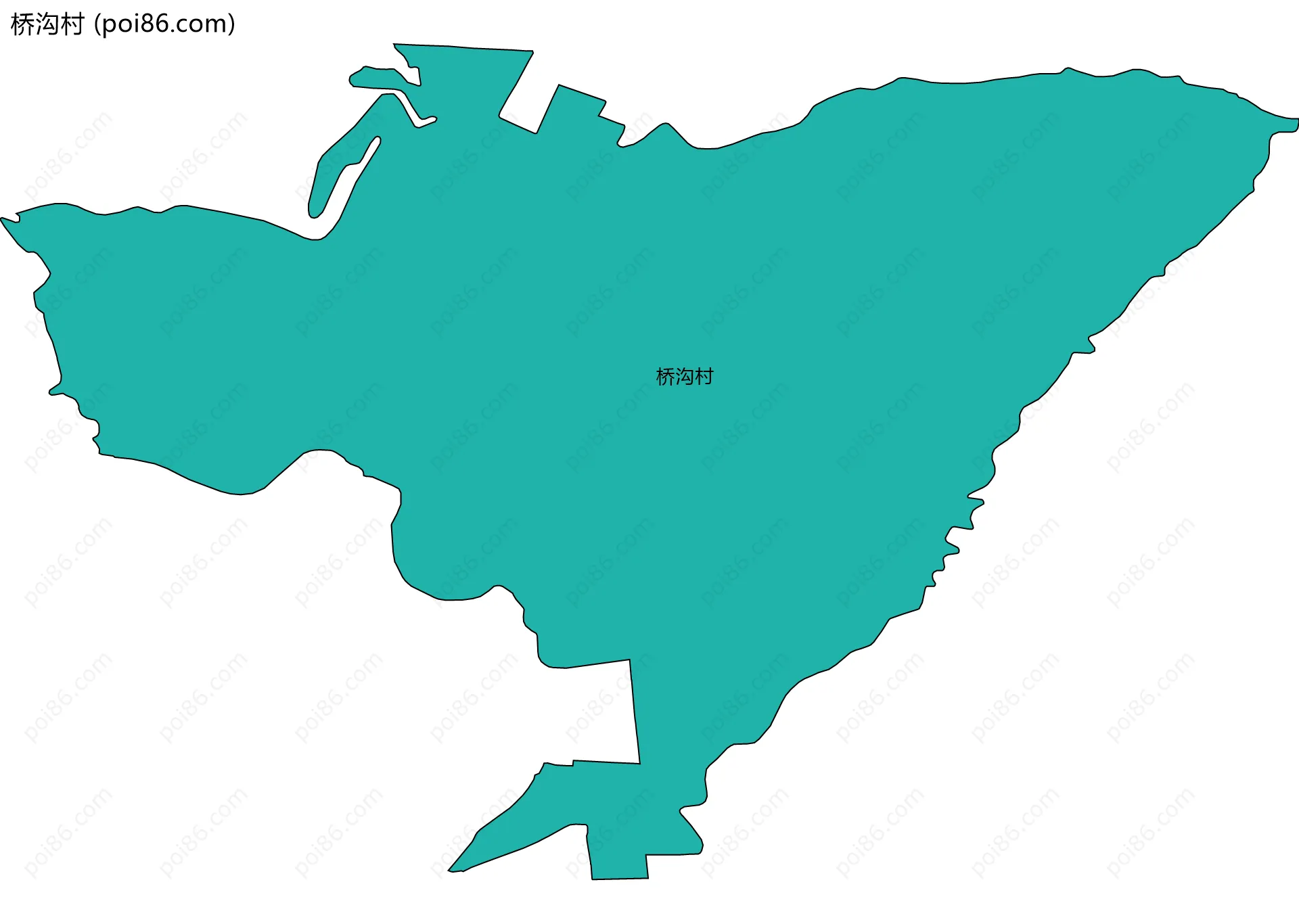 桥沟村边界地图