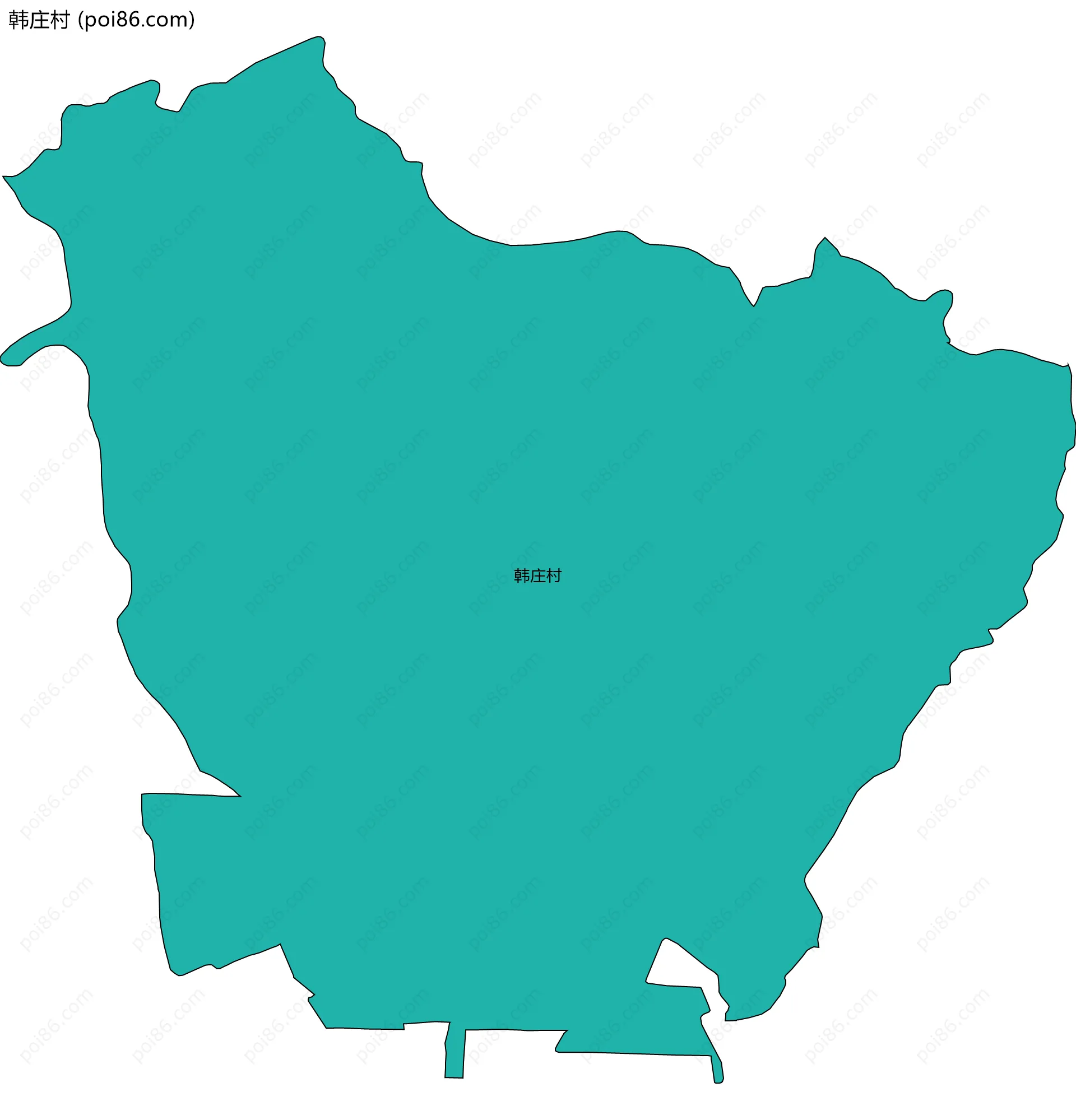 韩庄村边界地图