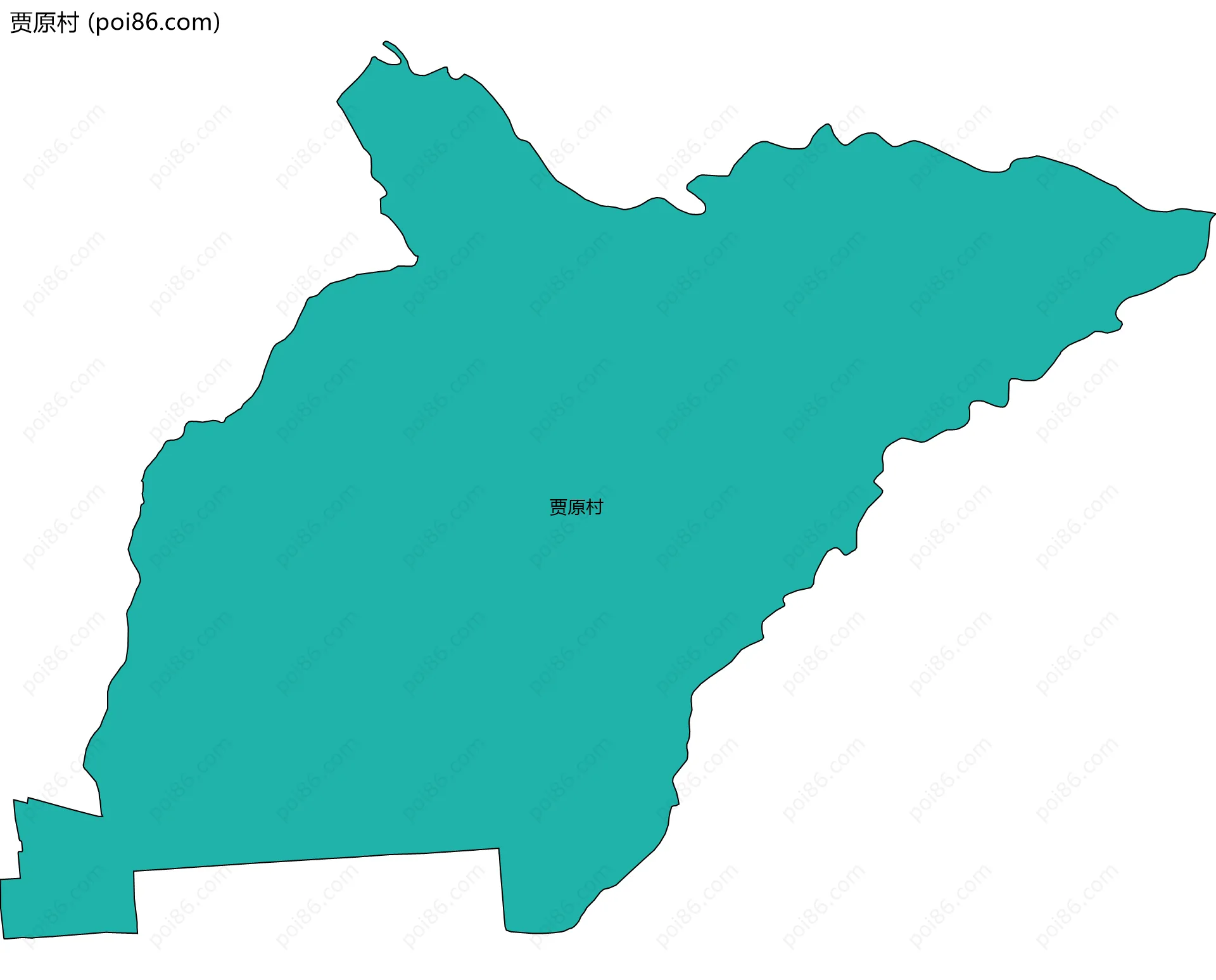 贾原村边界地图