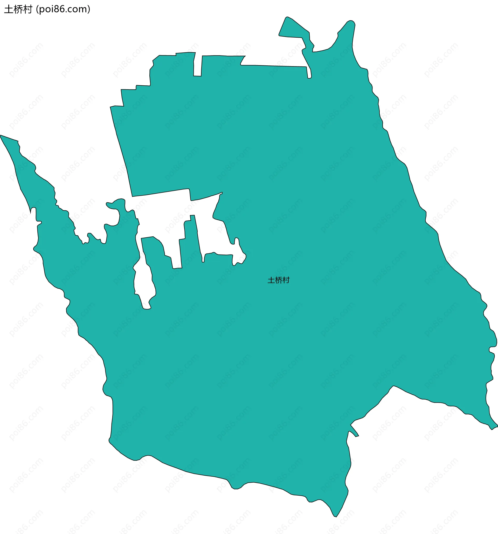 土桥村边界地图
