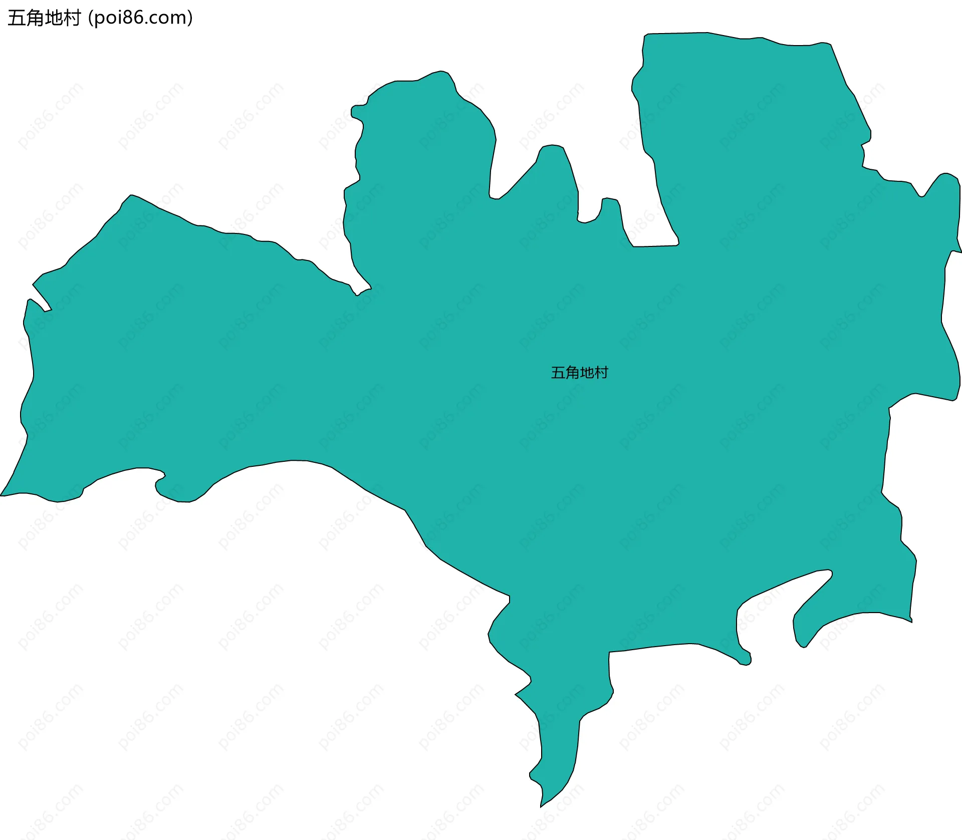 五角地村边界地图