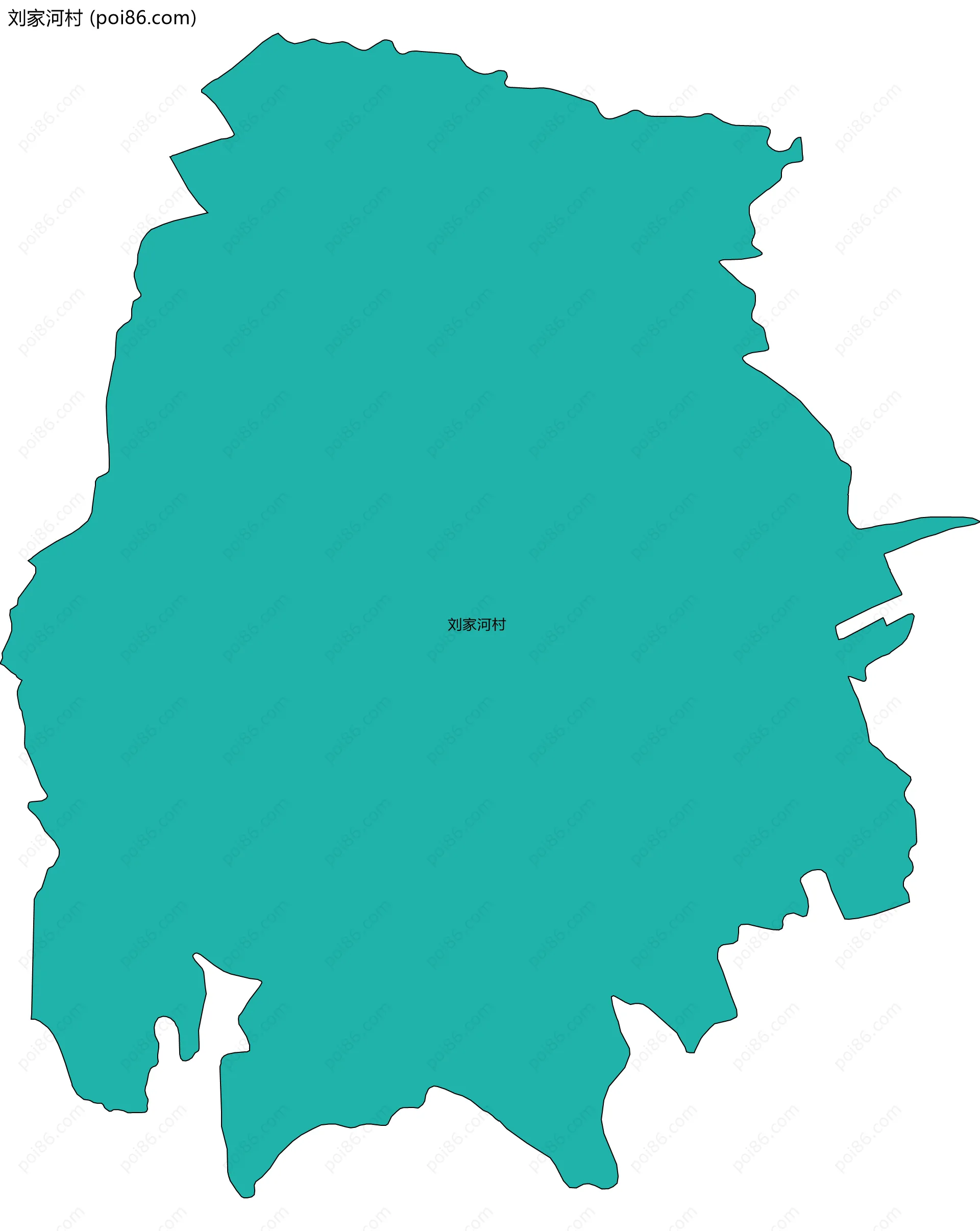 刘家河村边界地图