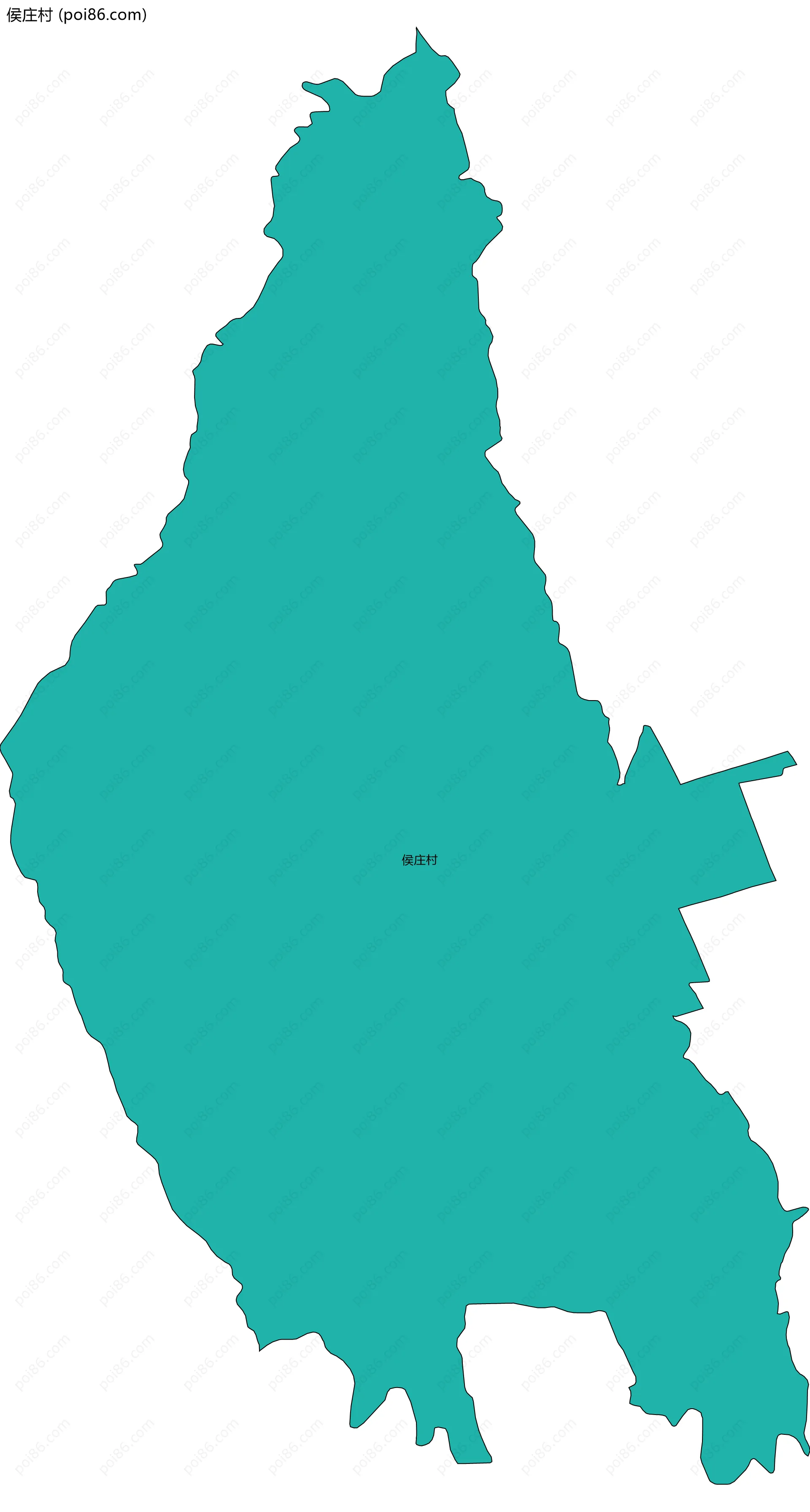 侯庄村边界地图