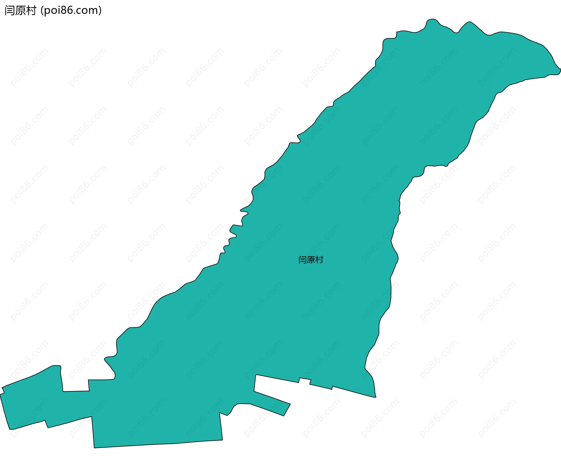 闫原村边界地图