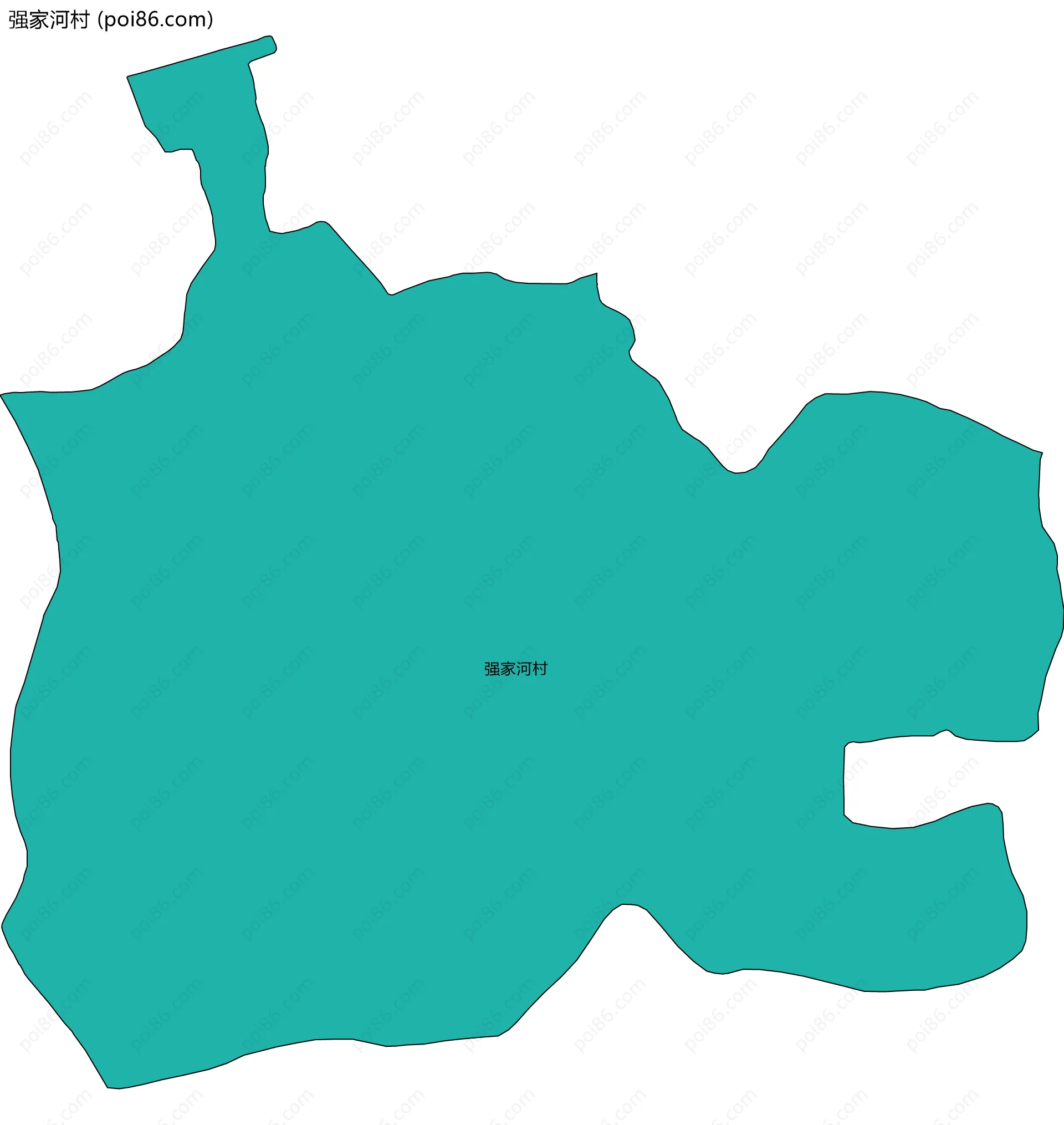强家河村边界地图