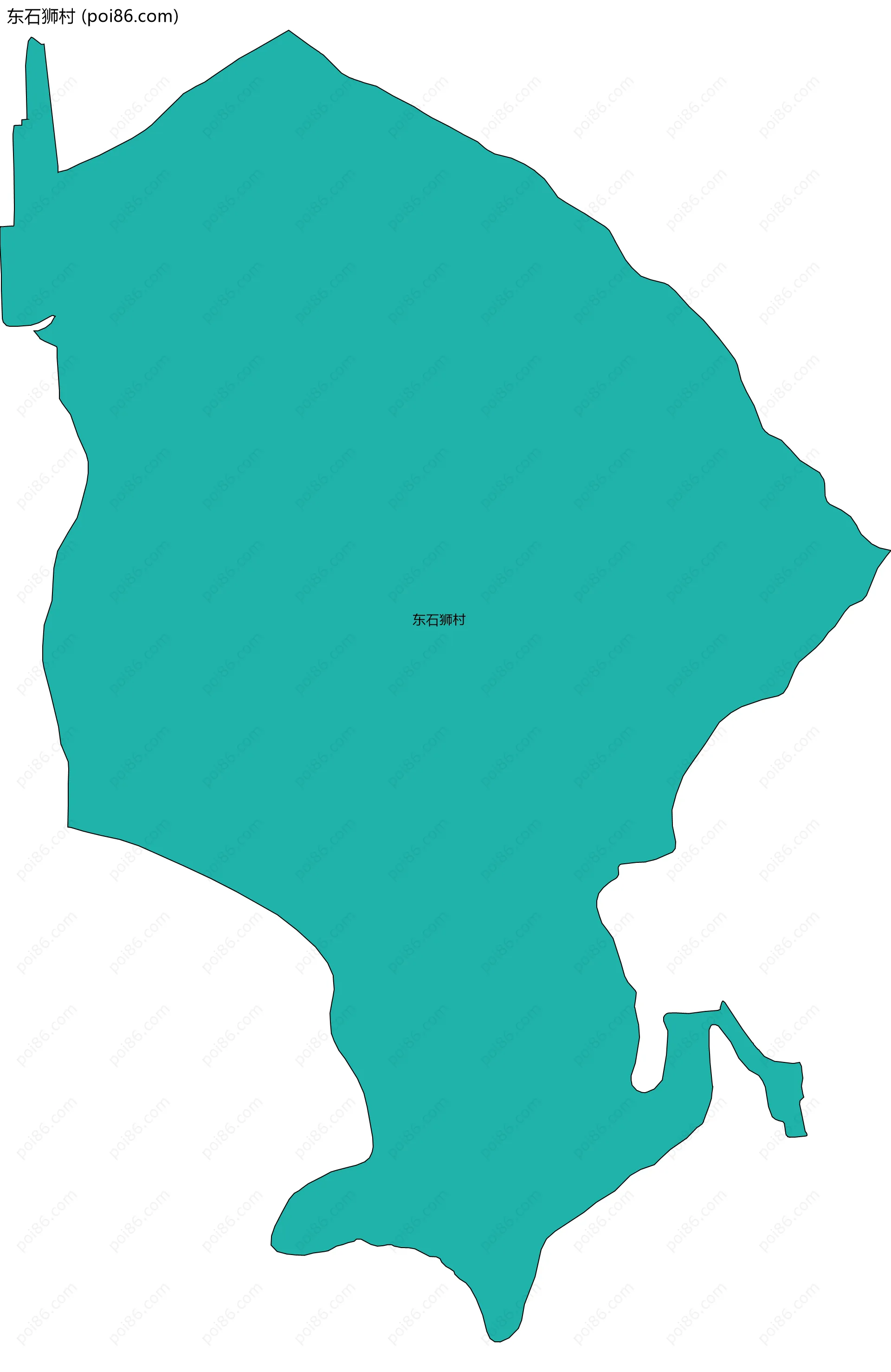 东石狮村边界地图