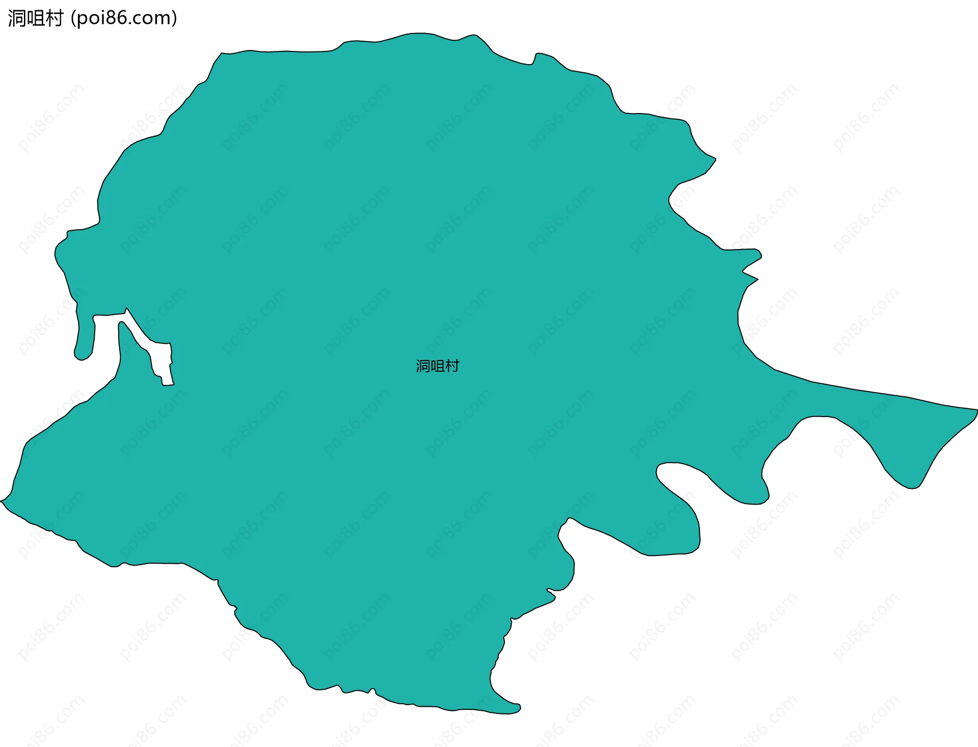 洞咀村边界地图