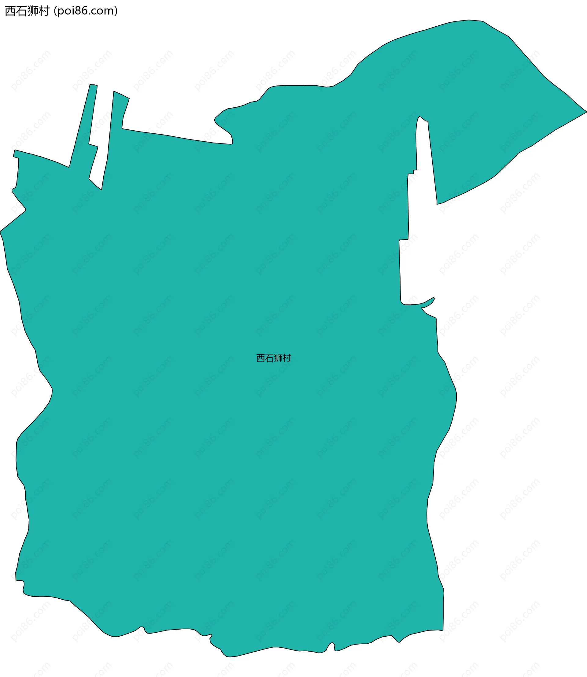 西石狮村边界地图