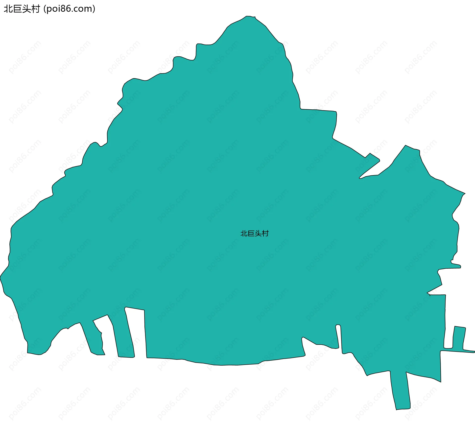 北巨头村边界地图