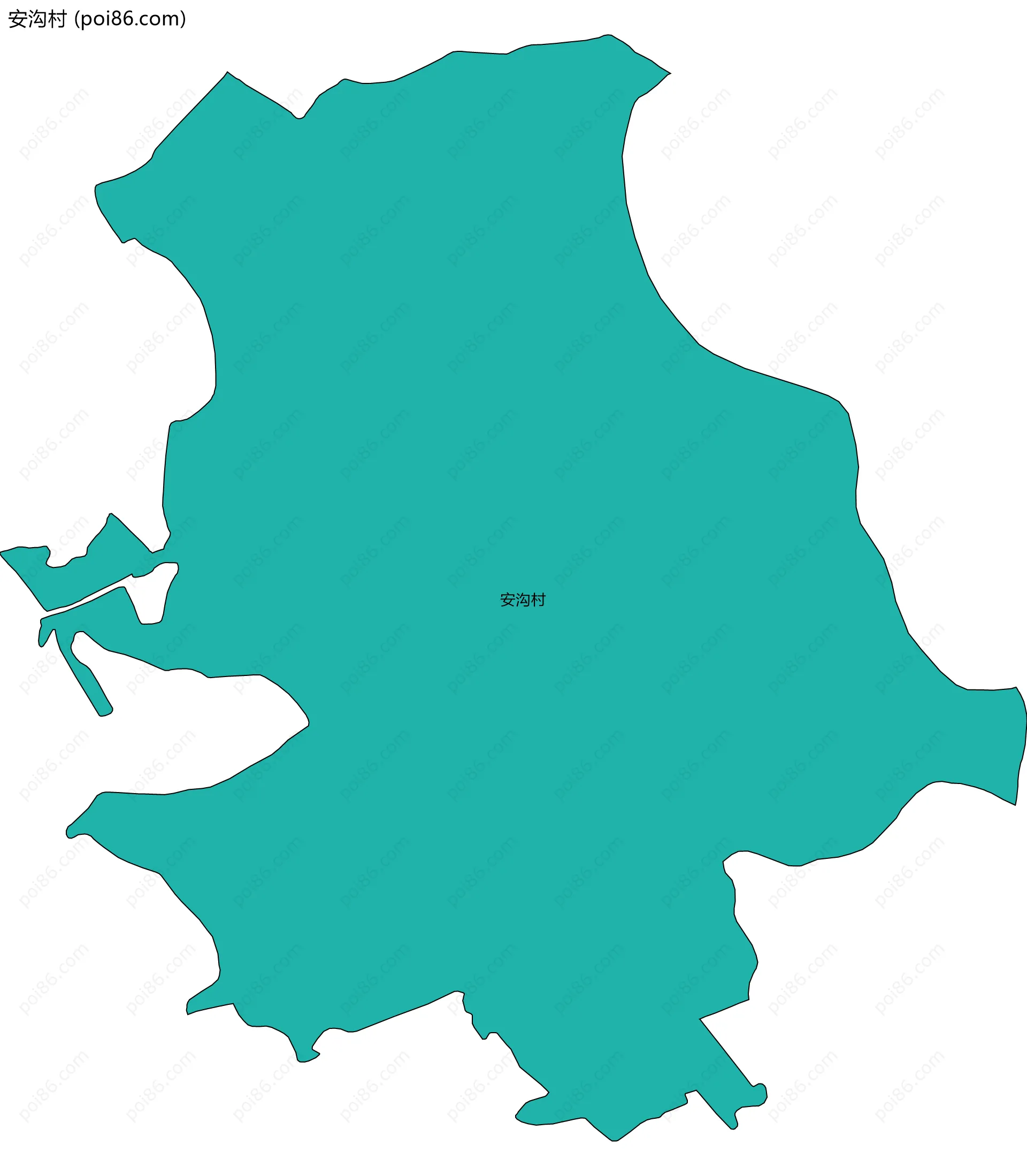 安沟村边界地图
