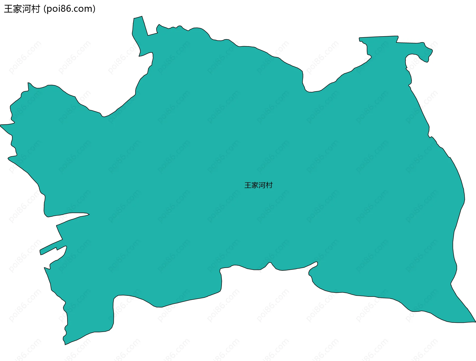 王家河村边界地图