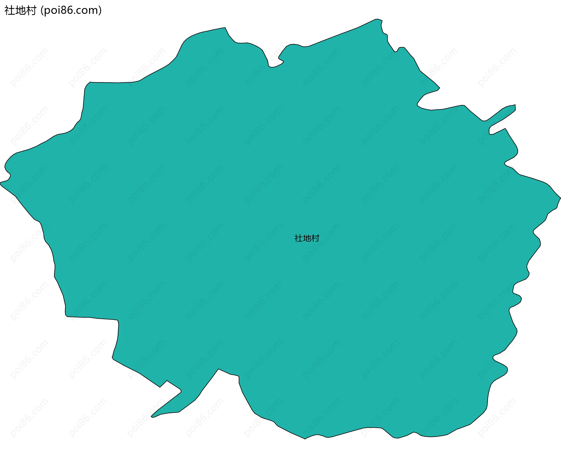 社地村边界地图