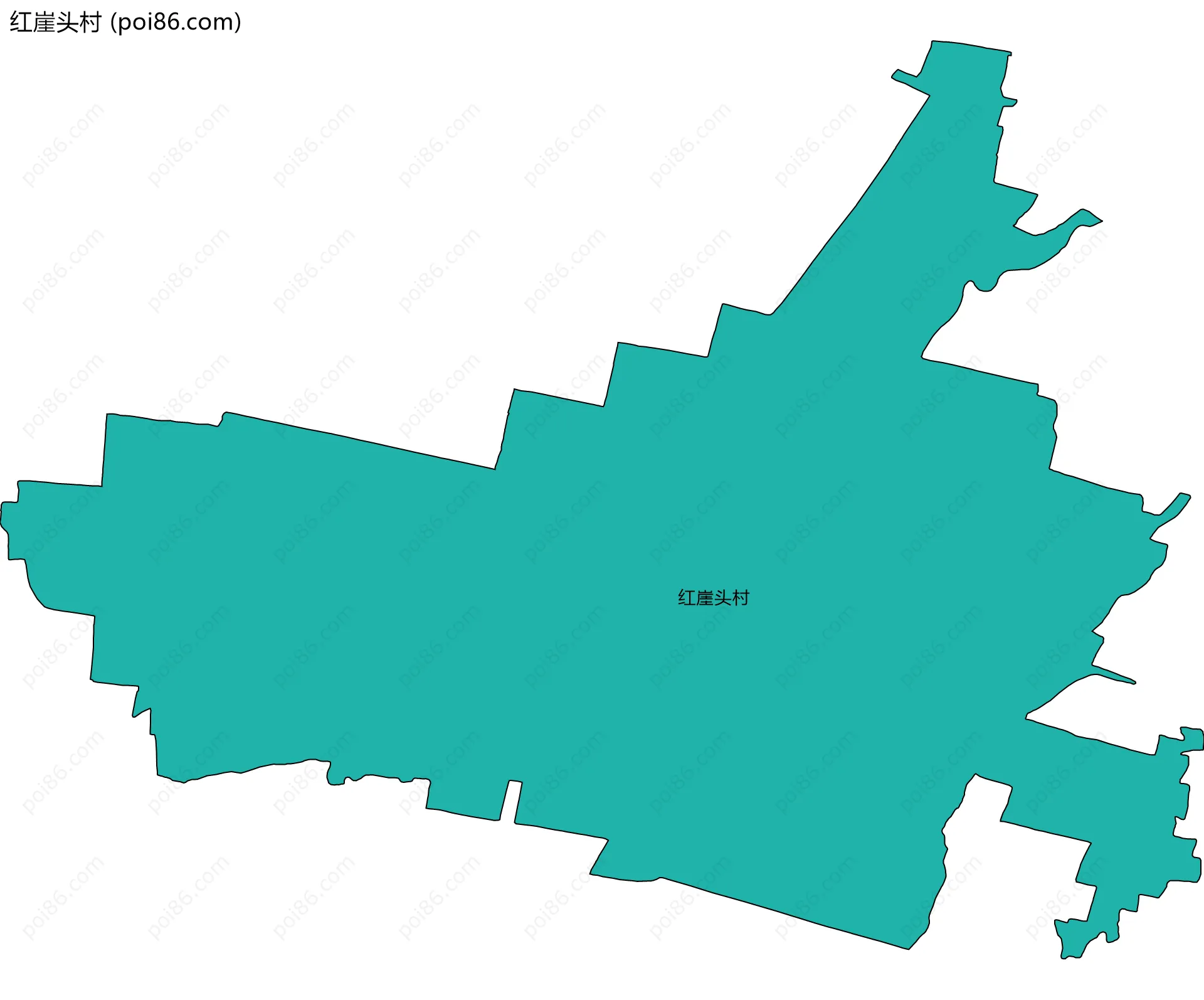 红崖头村边界地图