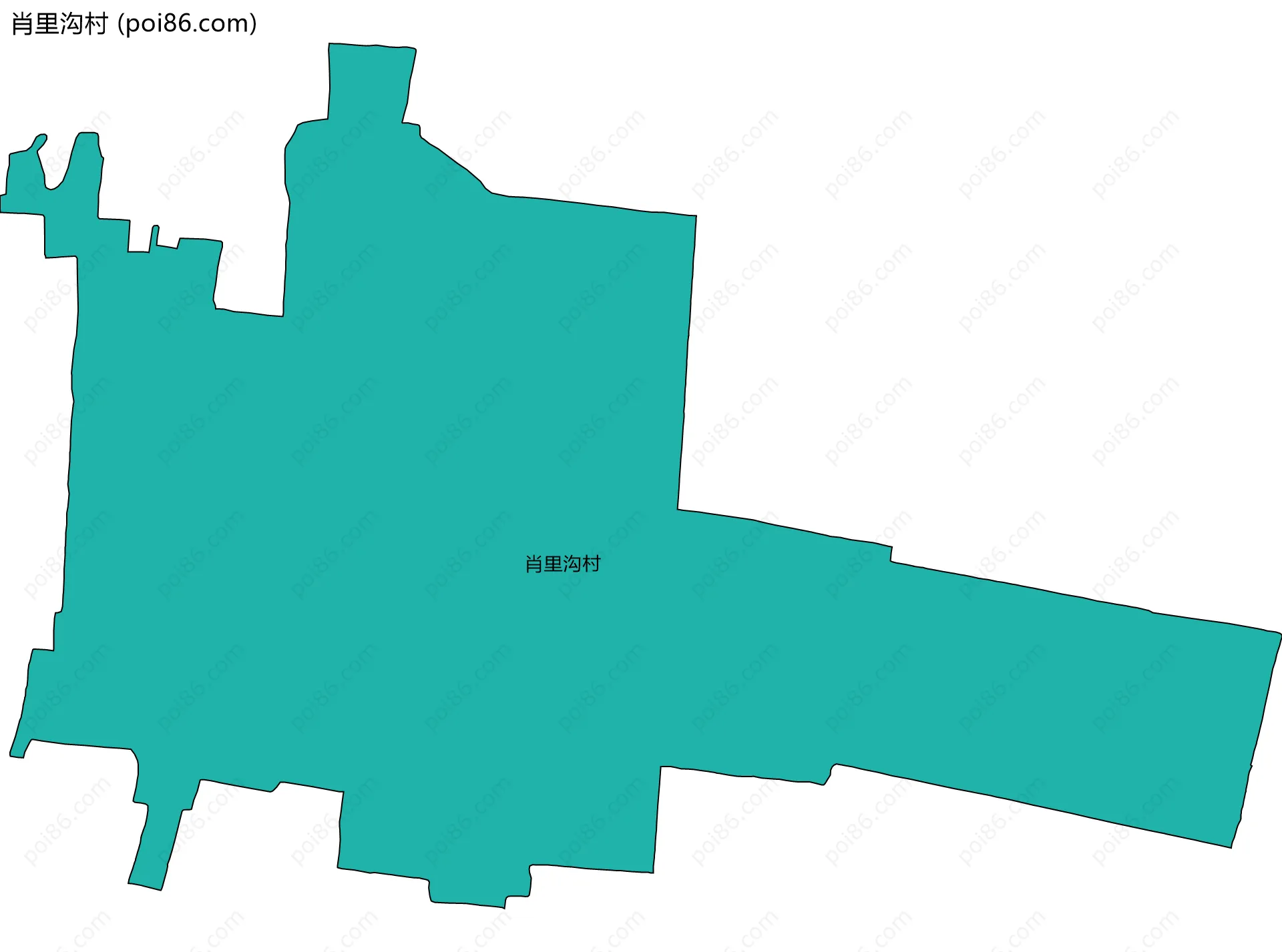 肖里沟村边界地图