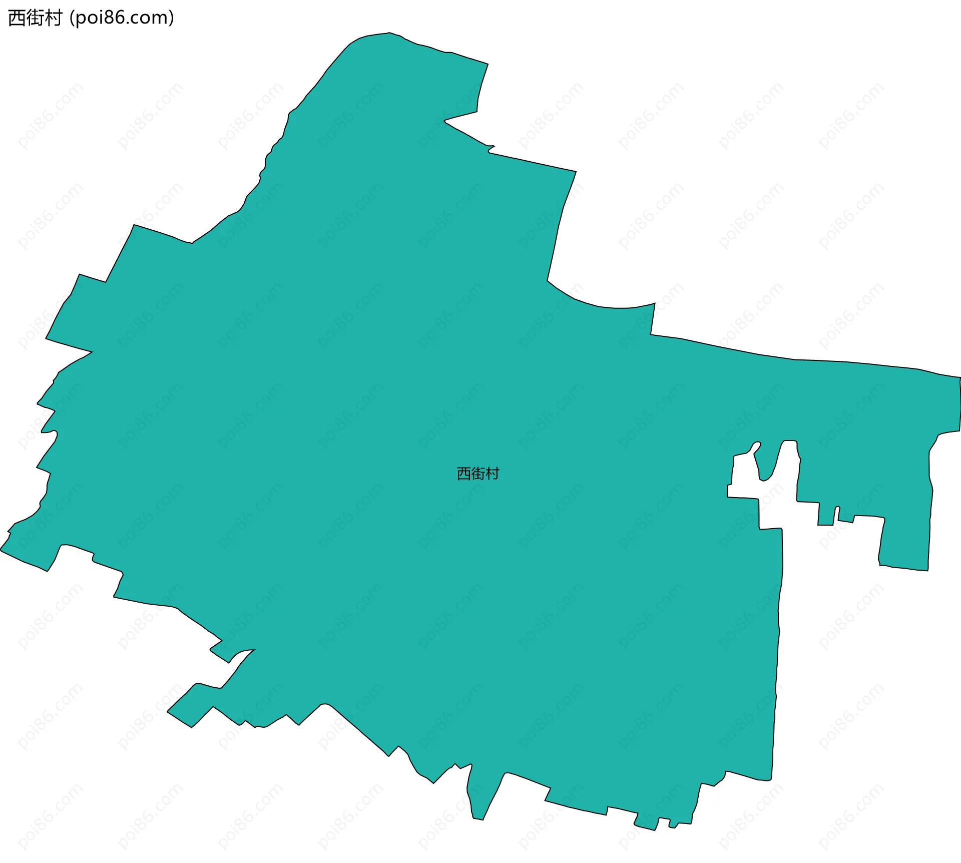西街村边界地图