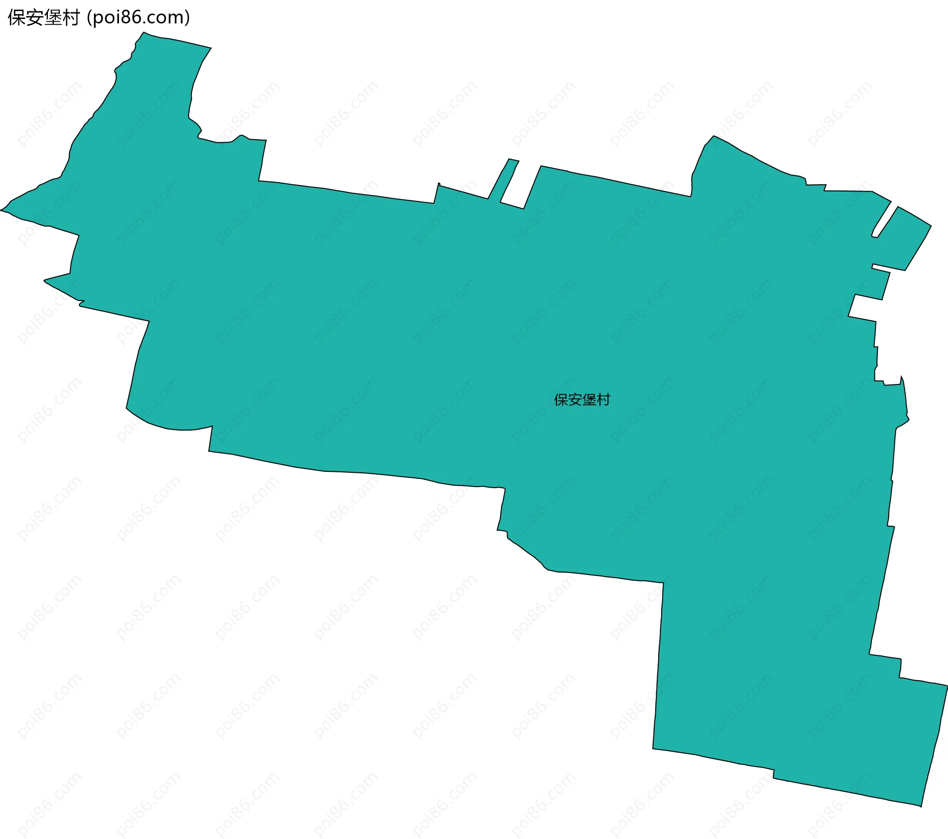 保安堡村边界地图