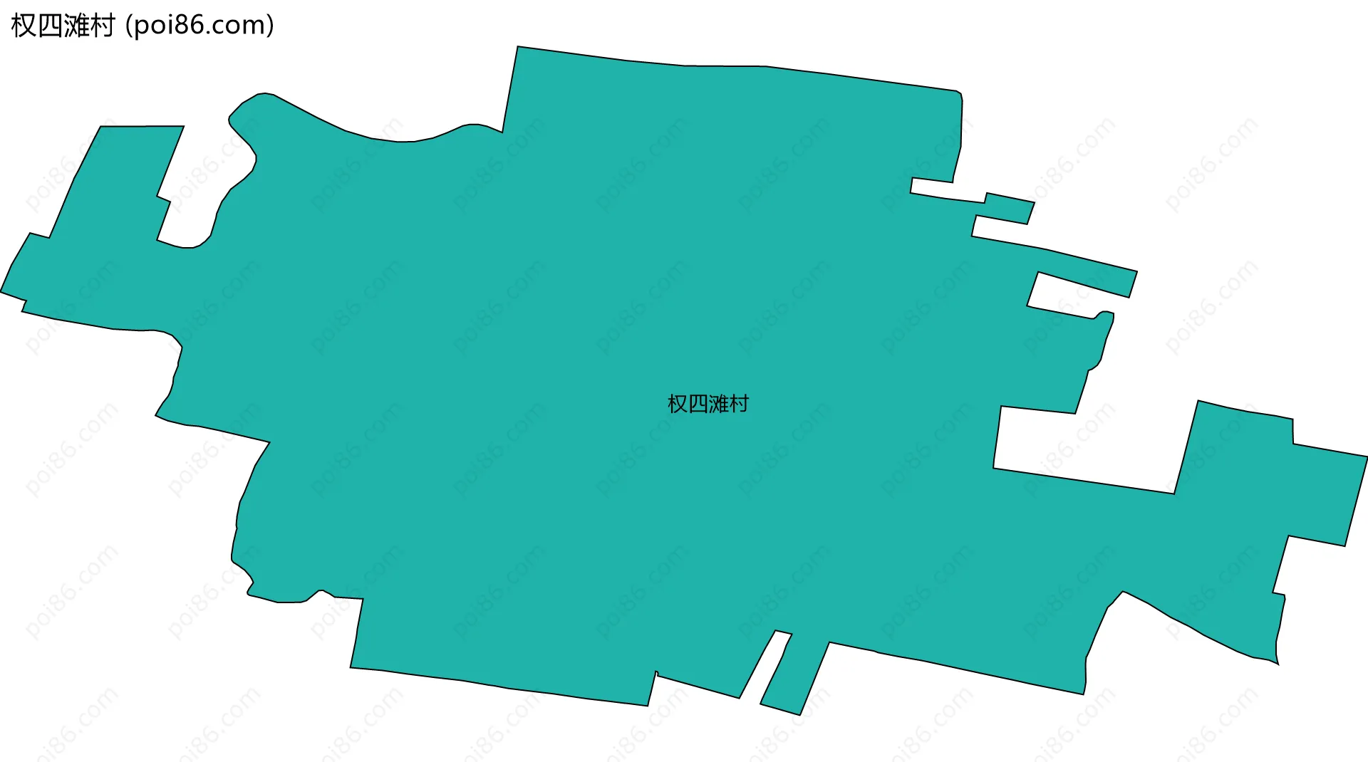 权四滩村边界地图