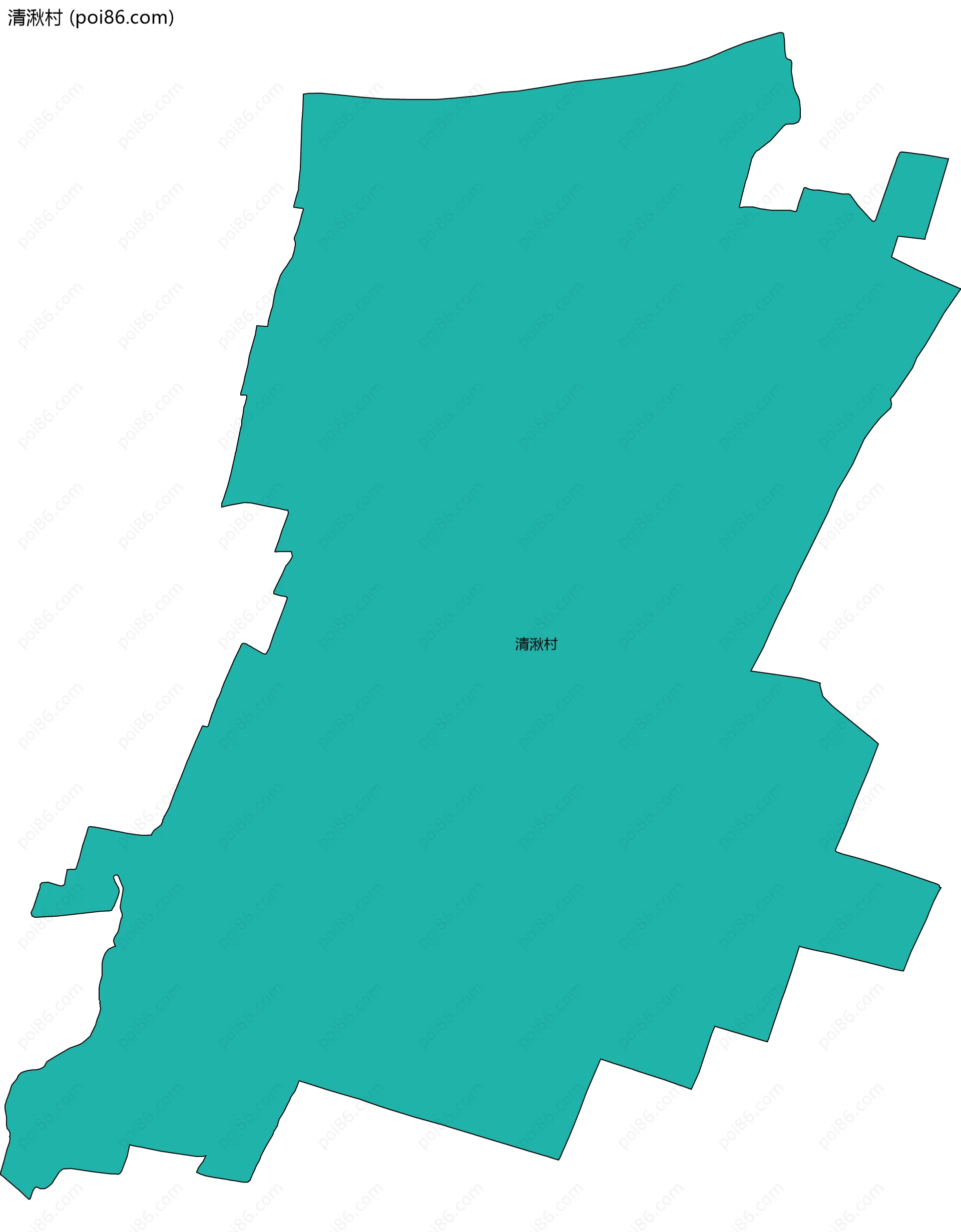 清湫村边界地图