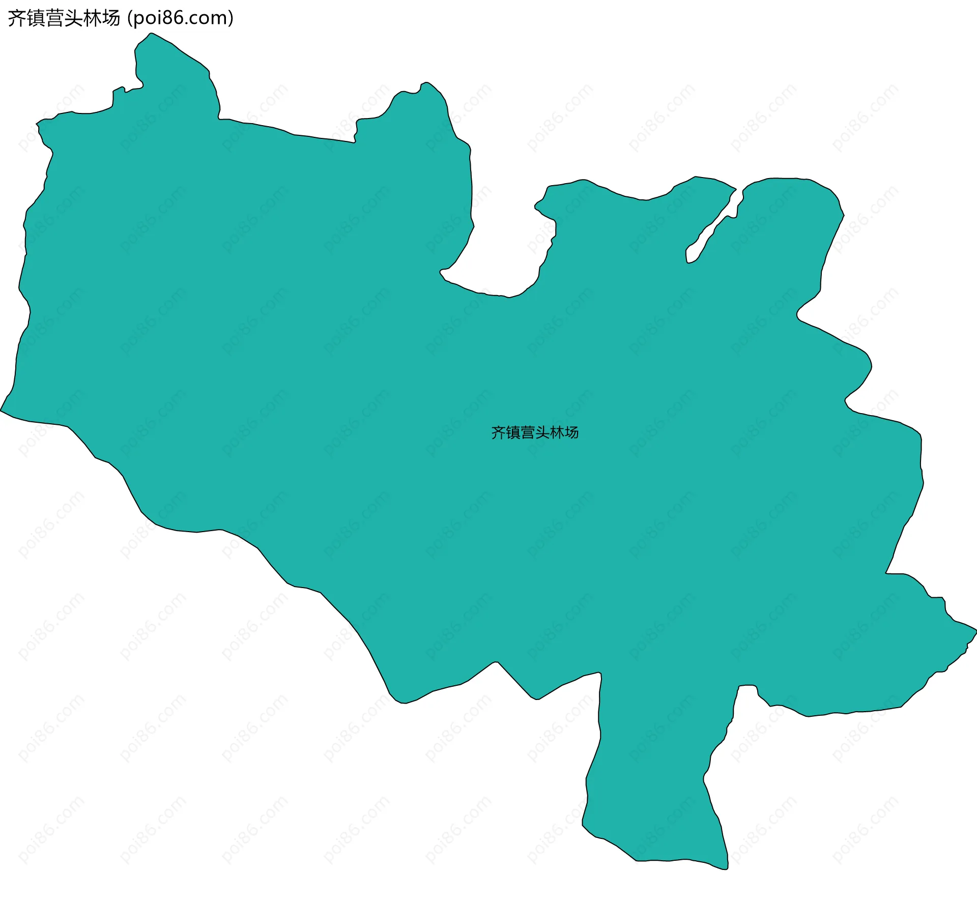 齐镇营头林场边界地图