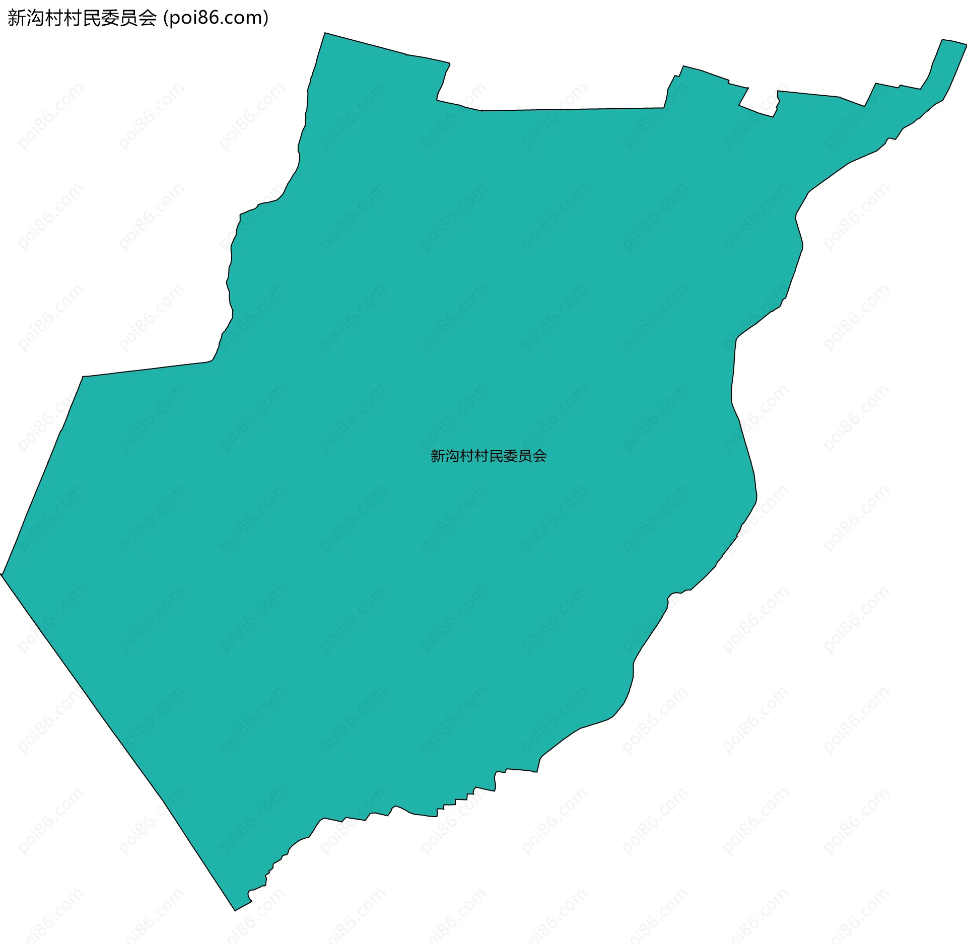 新沟村村民委员会边界地图