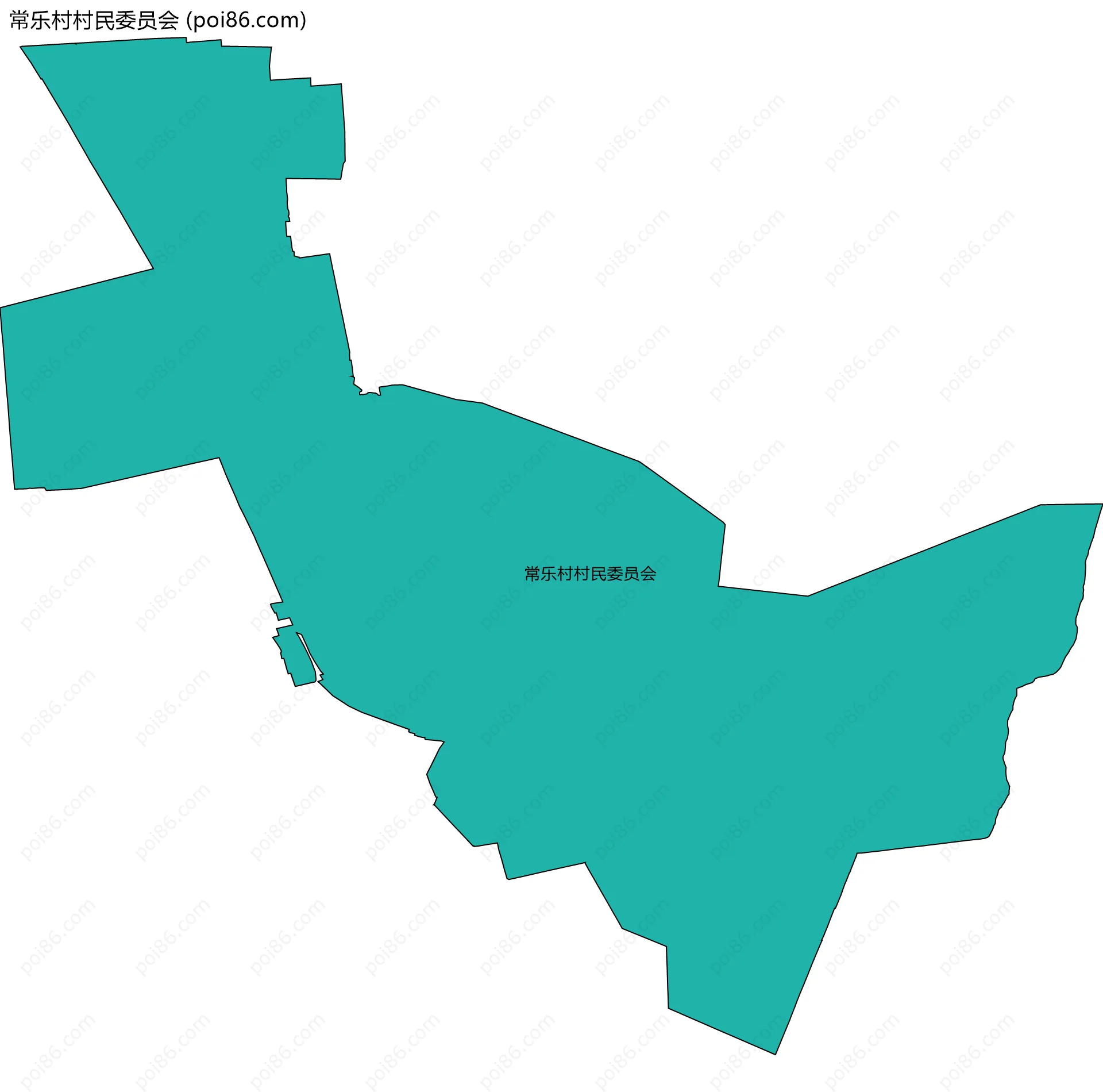 常乐村村民委员会边界地图